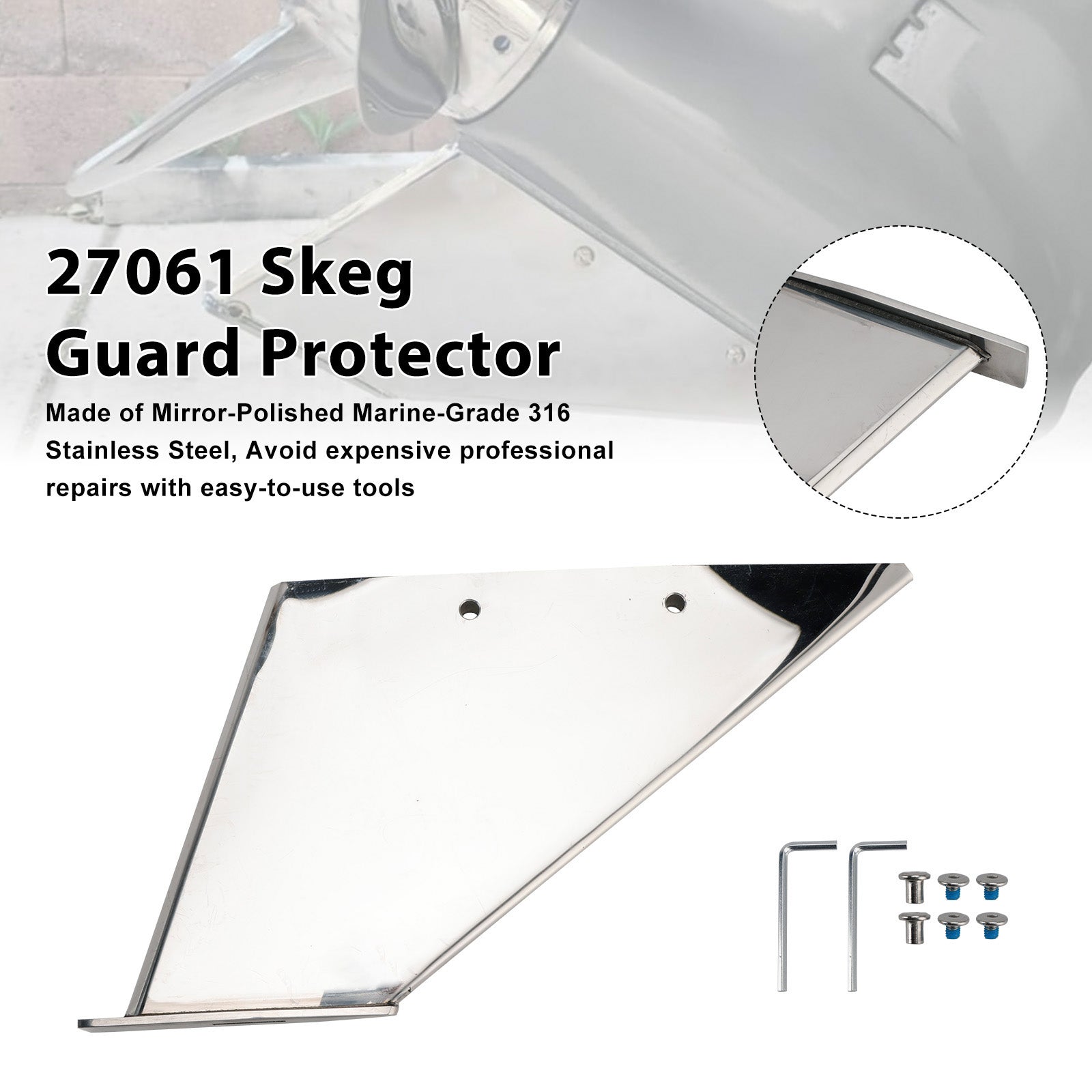 Protezione al vento 27061 per motori Mercury 75, 90, 115 e 175 HP e Mariner 135, 150, 175 e 200 HP