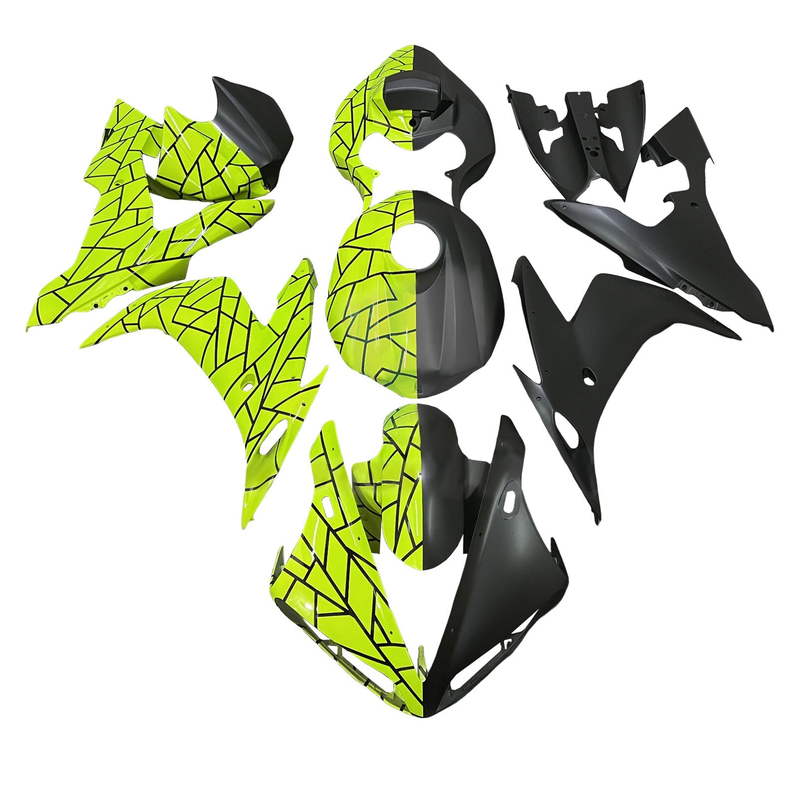 Kit carenatura iniettata in plastica ABS per Yamaha YZFR1 YZF-R1 2004-2006