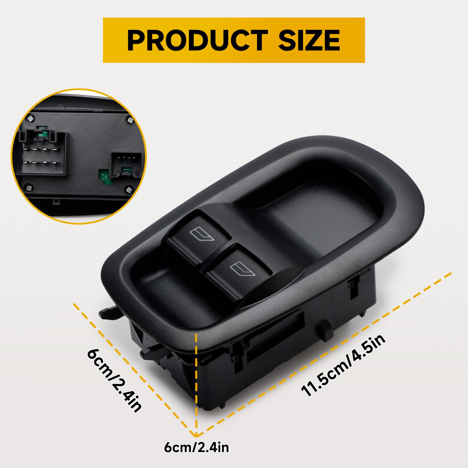 Ford Transit MK8 Custom 2014+ 1791339 Interrupteur double fenêtre pour porte latérale conducteur