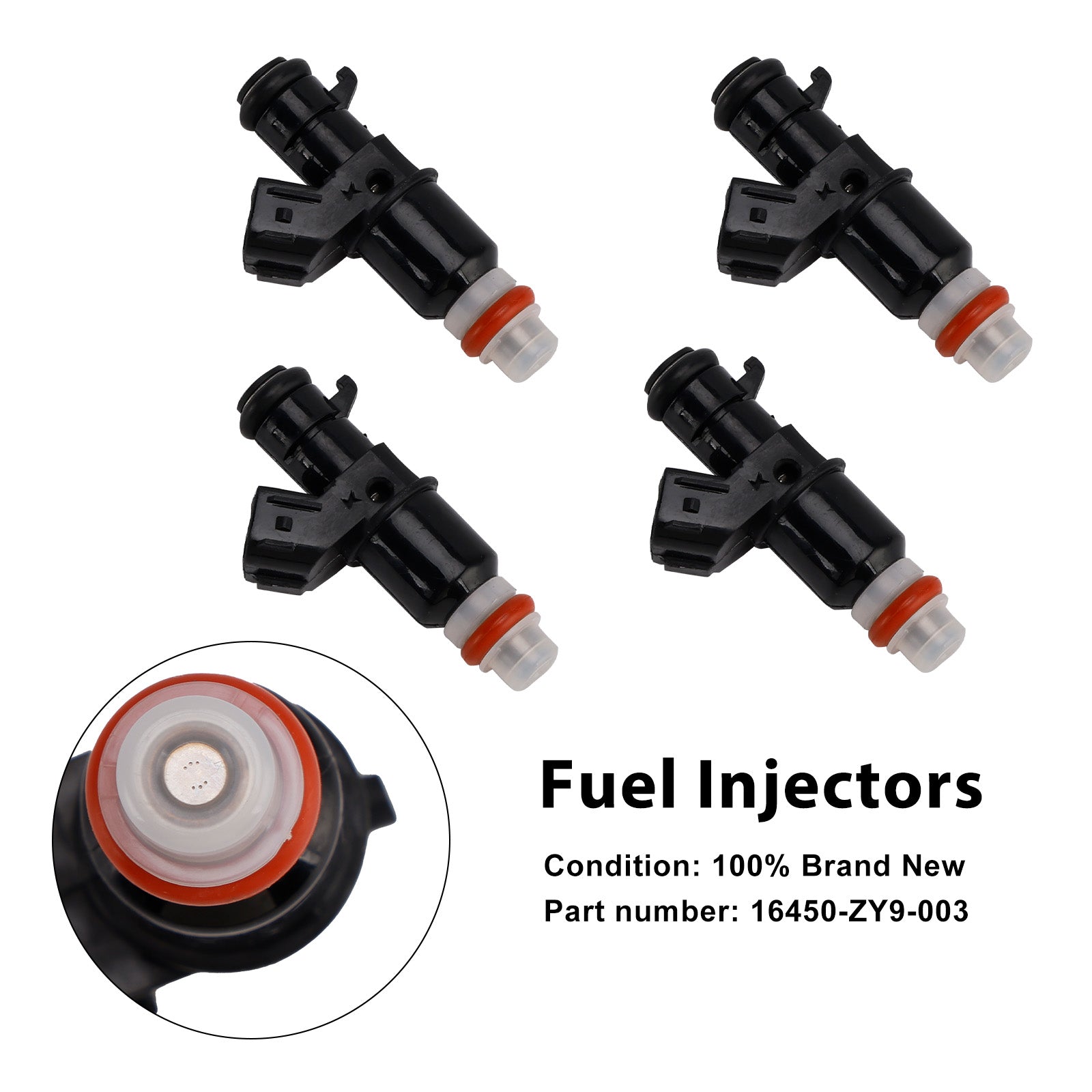 Brandstofinjectoren compatibel met Honda BF90D BF75 16450-ZY9-003 (4 stuks)
