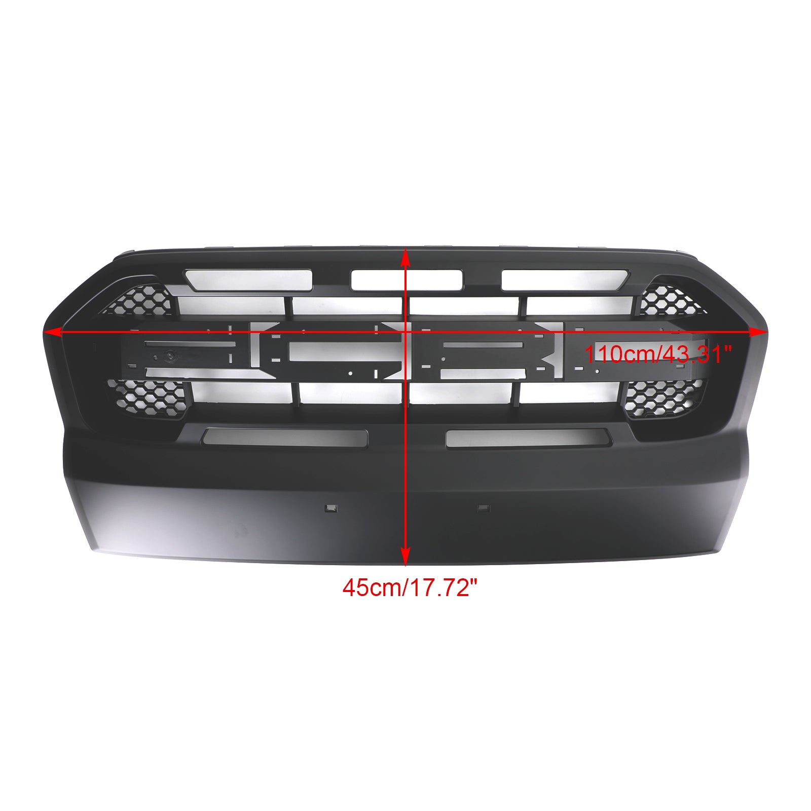 Grille de pare-chocs avant de style Ford Ranger T7 Ranger Raptor 2015-2019, noir mat