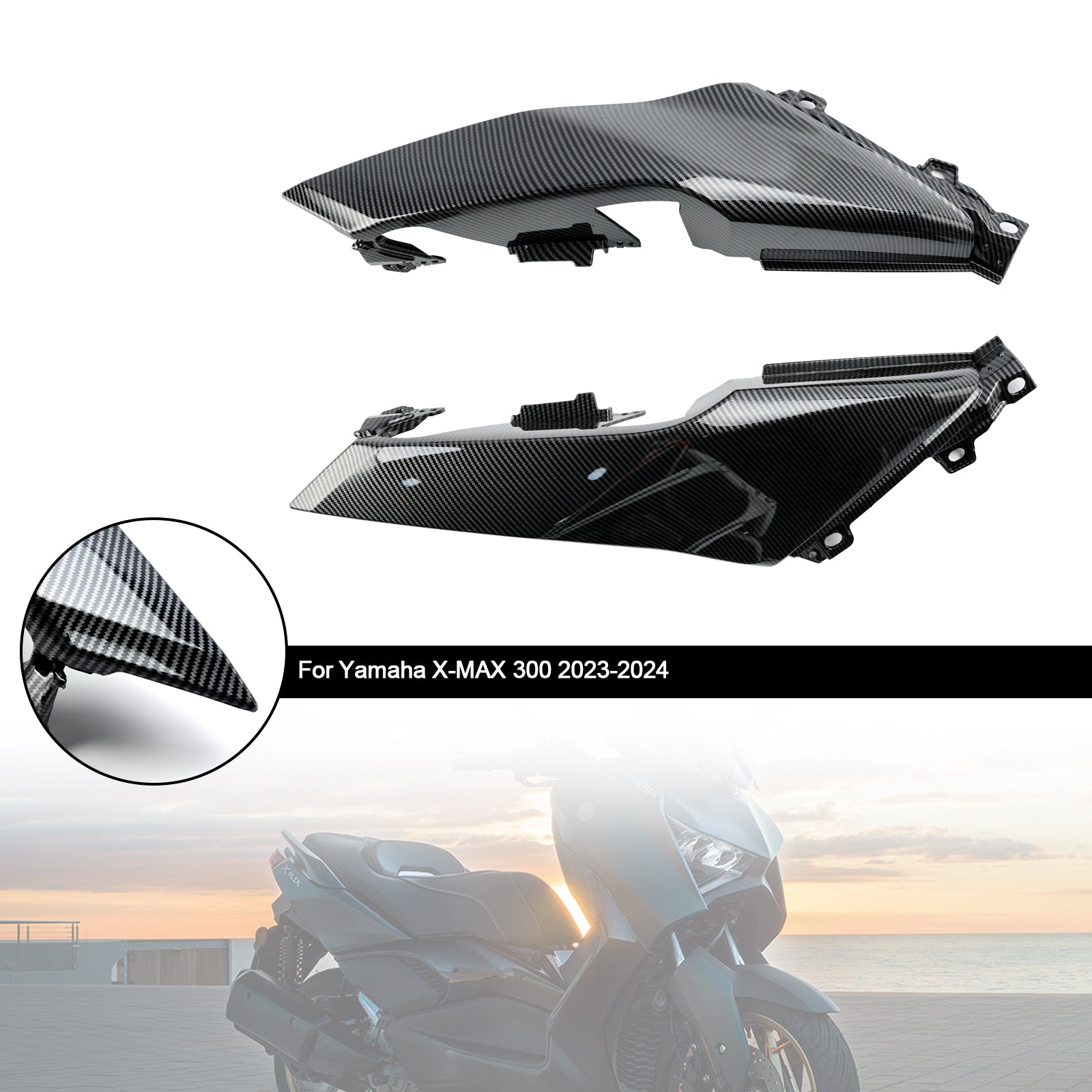 Panneau de carénage de siège latéral arrière pour Yamaha X-MAX 300 2023-2024