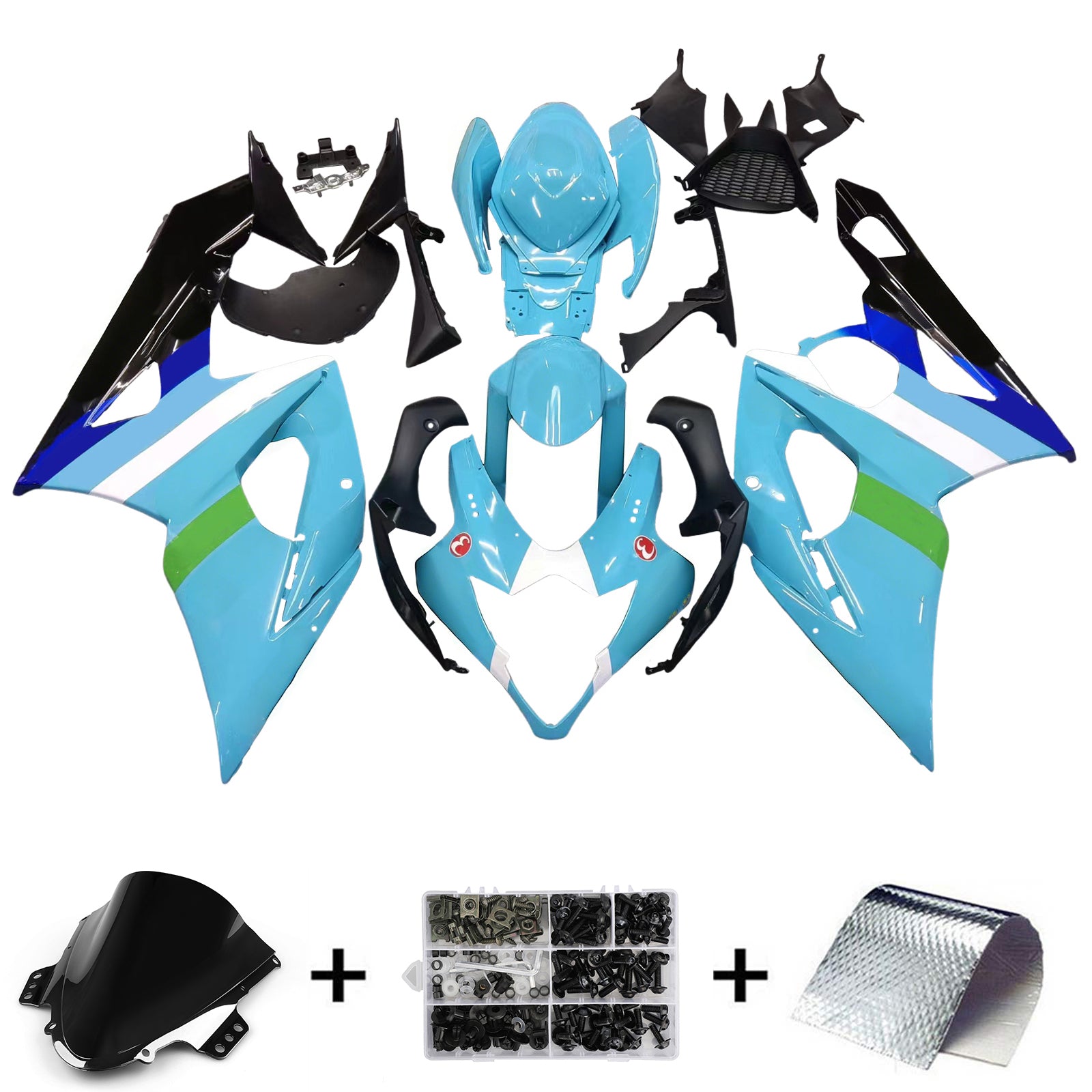 Kit de carénage par injection, carrosserie en plastique ABS, adapté à la Suzuki GSXR1000 2005-2006