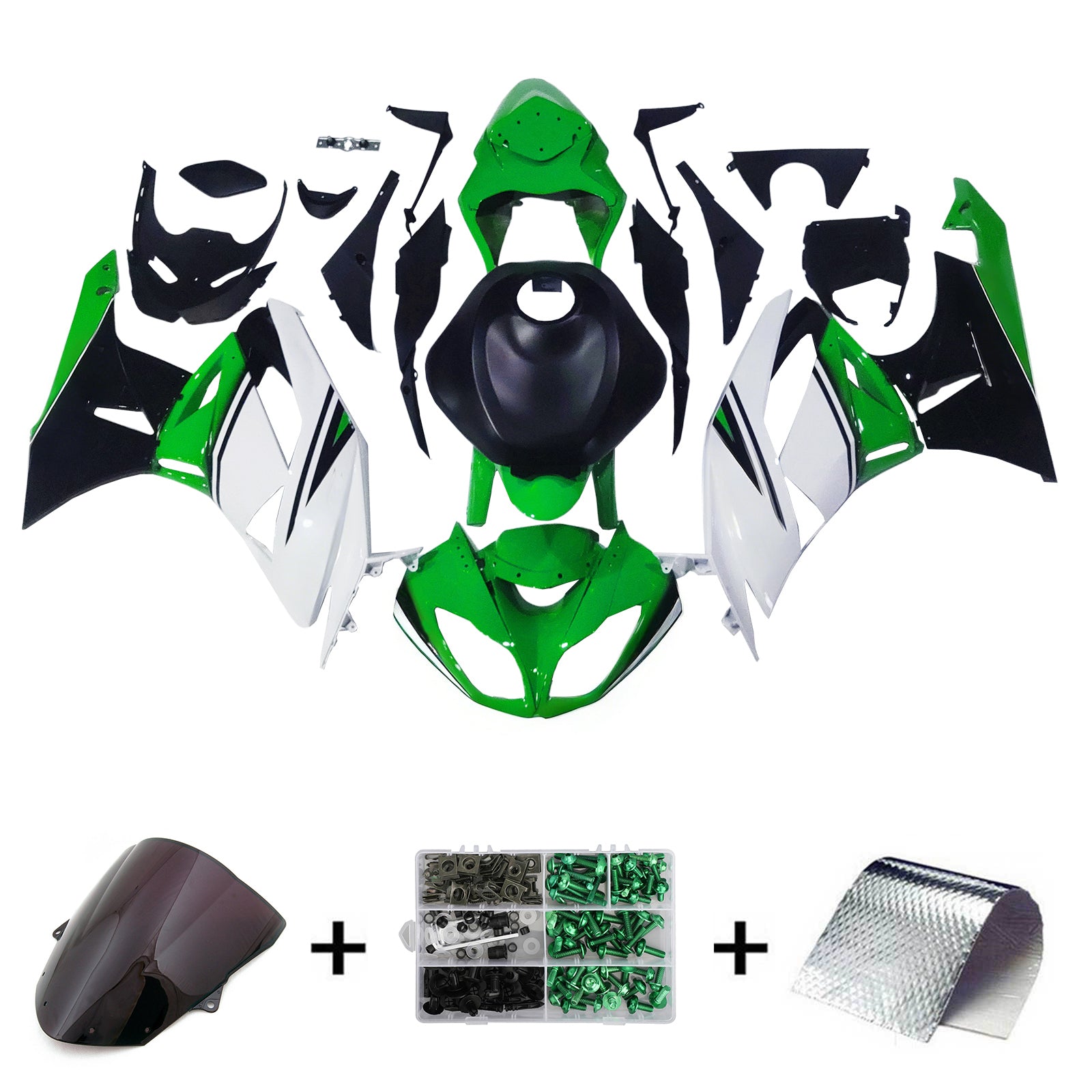 Kit de carénage à injection en plastique ABS pour Kawasaki ZX6R 636 2009-2012