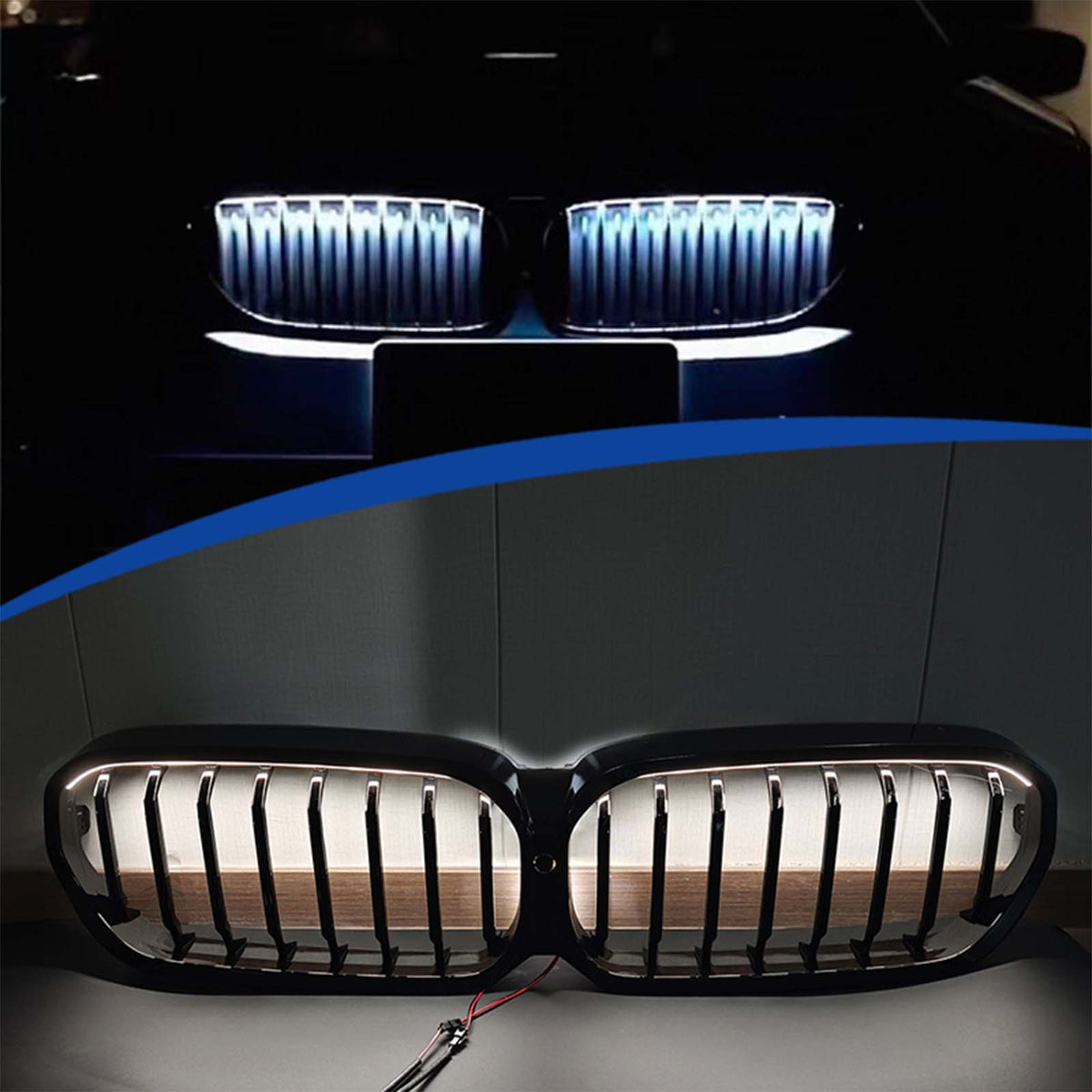 Front Kidney Grill Grille Pour BMW 5 Series G30 G38 2021-2024 W/LED