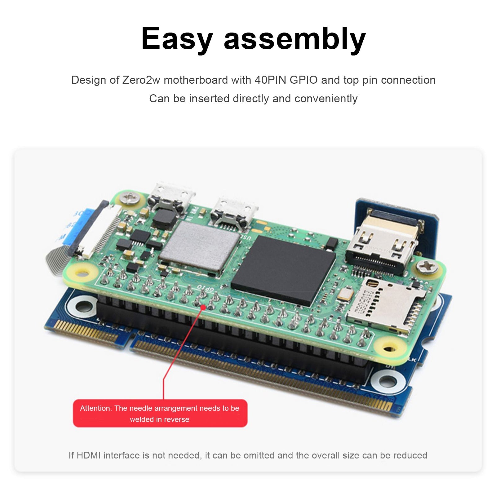 Carte d'extension 2W à CM3 Raspberry Pi CM3 Core, carte adaptateur alternative