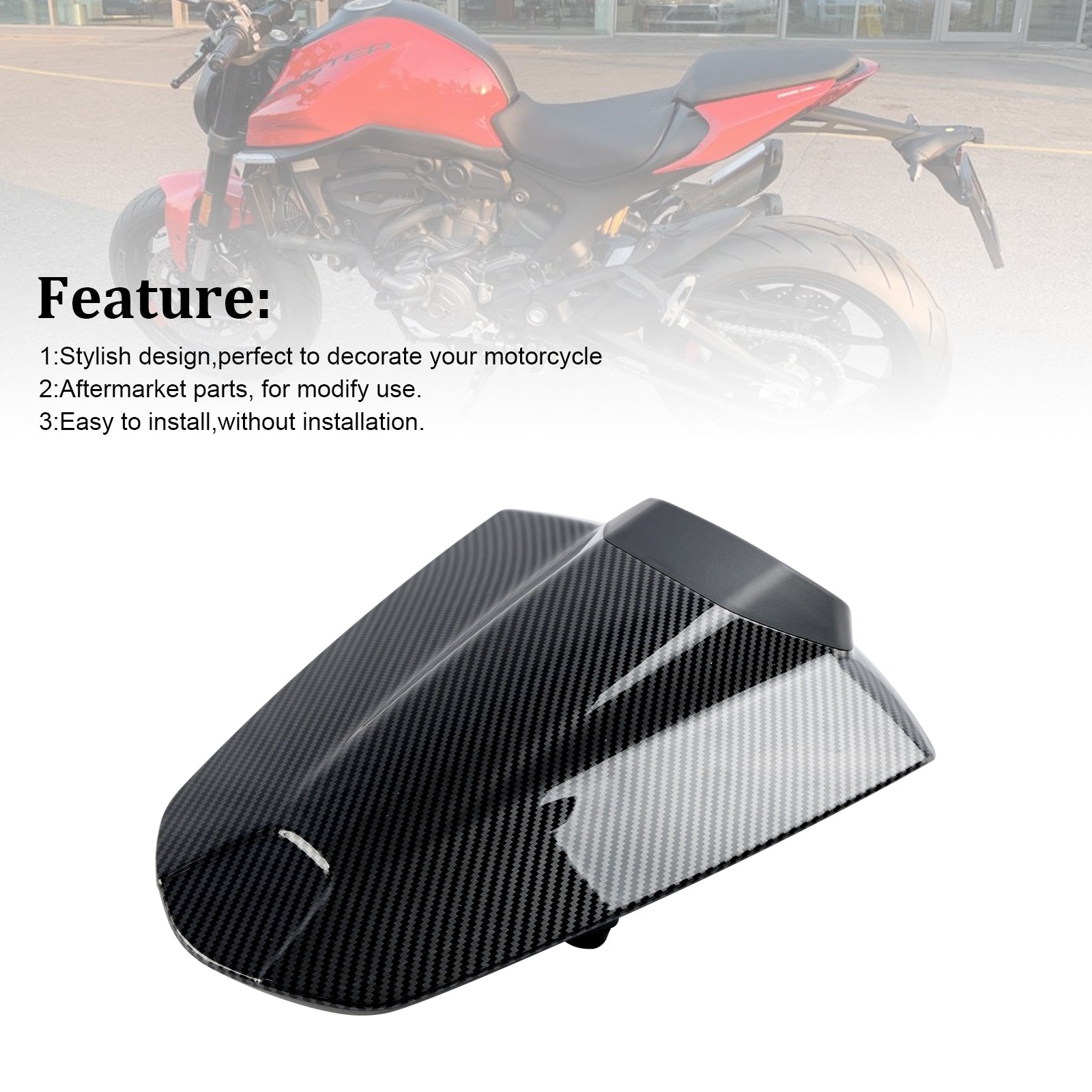 Capot de carénage de couvercle de siège arrière pour Ducati Monster 950 937 2021-2024