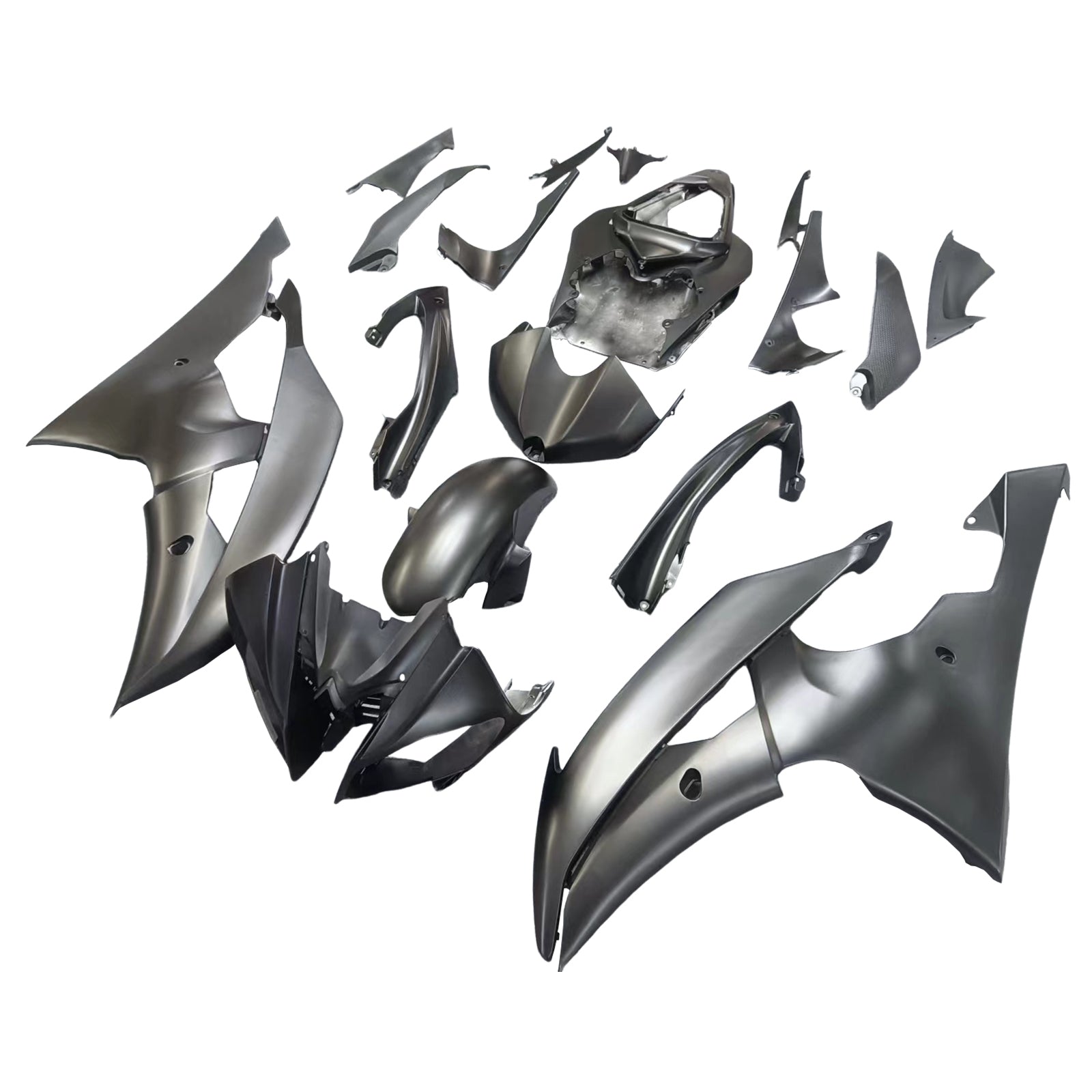 Kit de carénage en plastique moulé par injection noir mat pour Yamaha YZF-R6 2008-2016