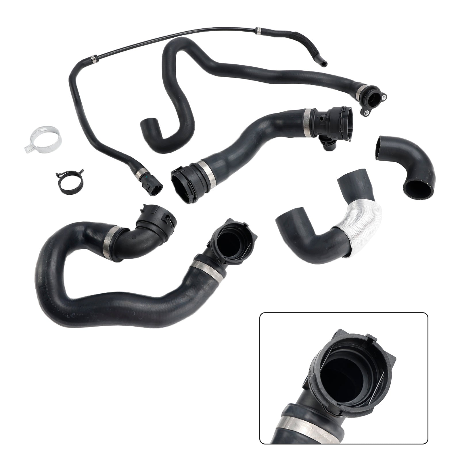 Kit de manguera de agua refrigerante para radiador, 6 uds., para BMW 135i 335i 335xi 2007-2010