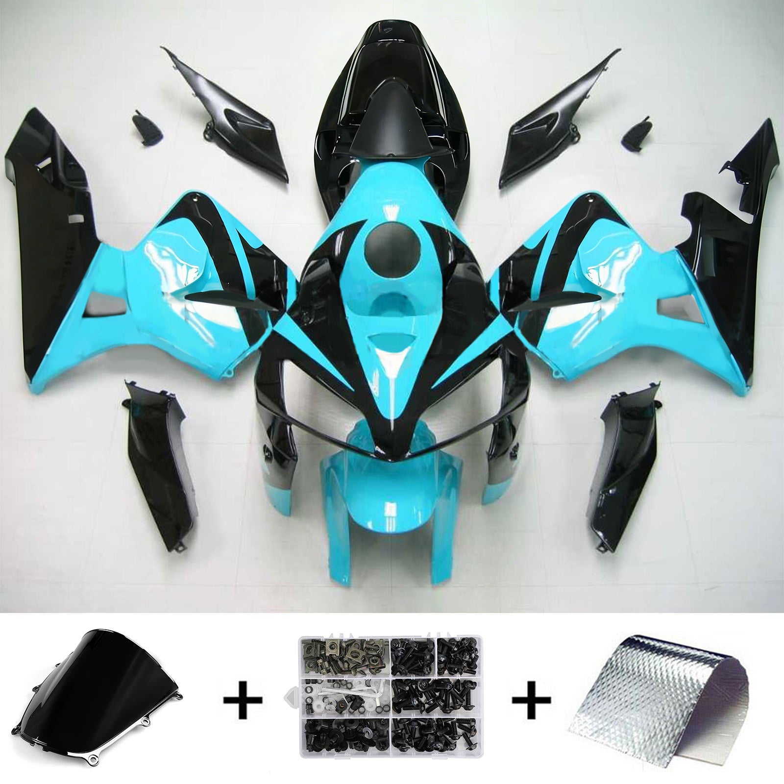 Kit carenado de inyección, carrocería de plástico ABS para Honda CBR600RR 2005-2006 F5
