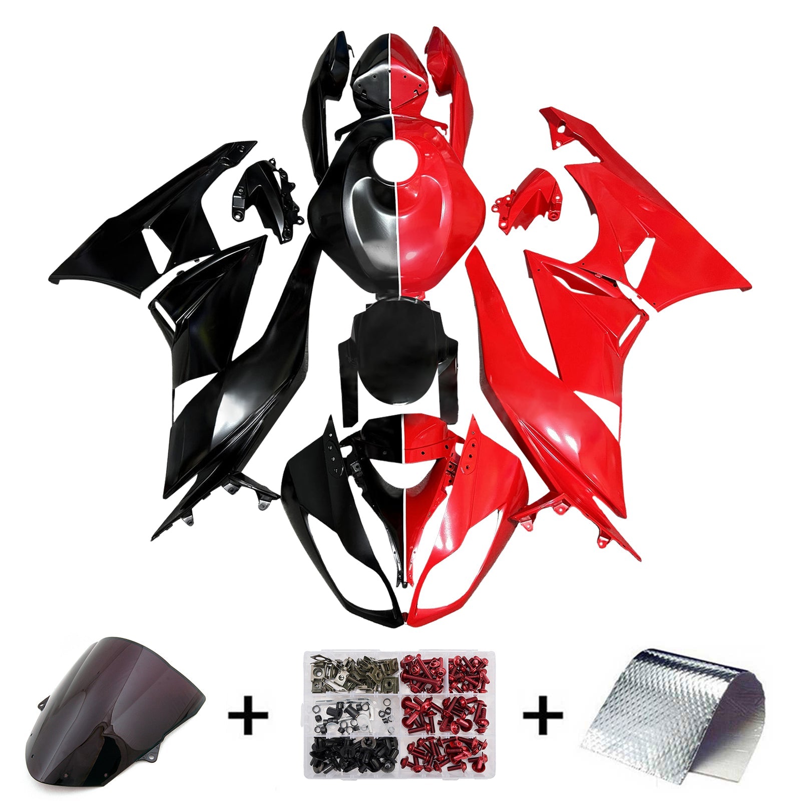 Kit carena iniezione Carrozzeria in plastica ABS per Kawasaki ZX6R 636 2009-2012