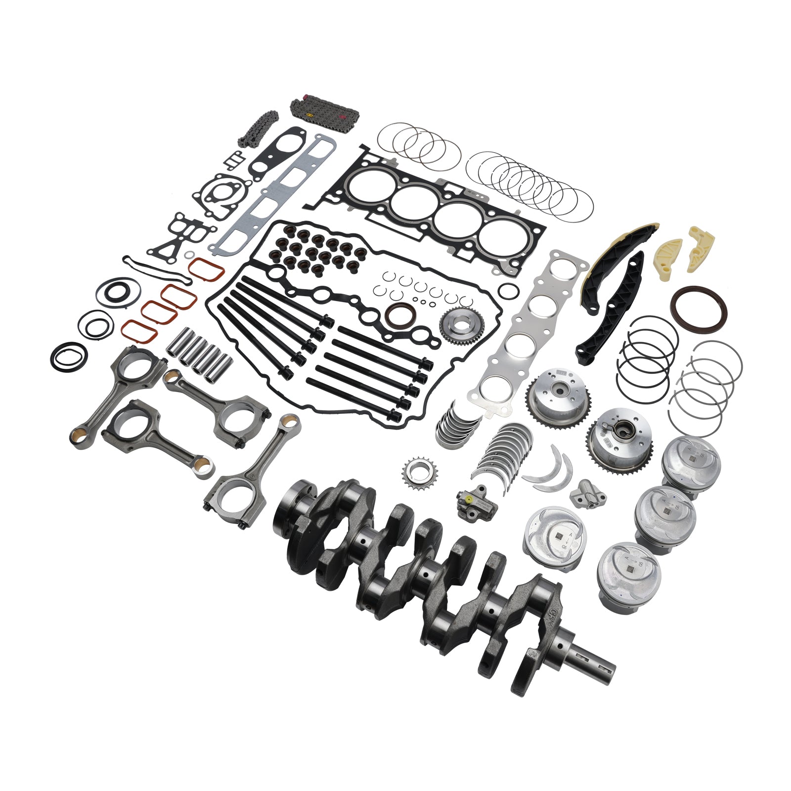 Kit di ricostruzione per revisione motore Kia 2.4L G4KJ con albero motore, aste e kit di distribuzione