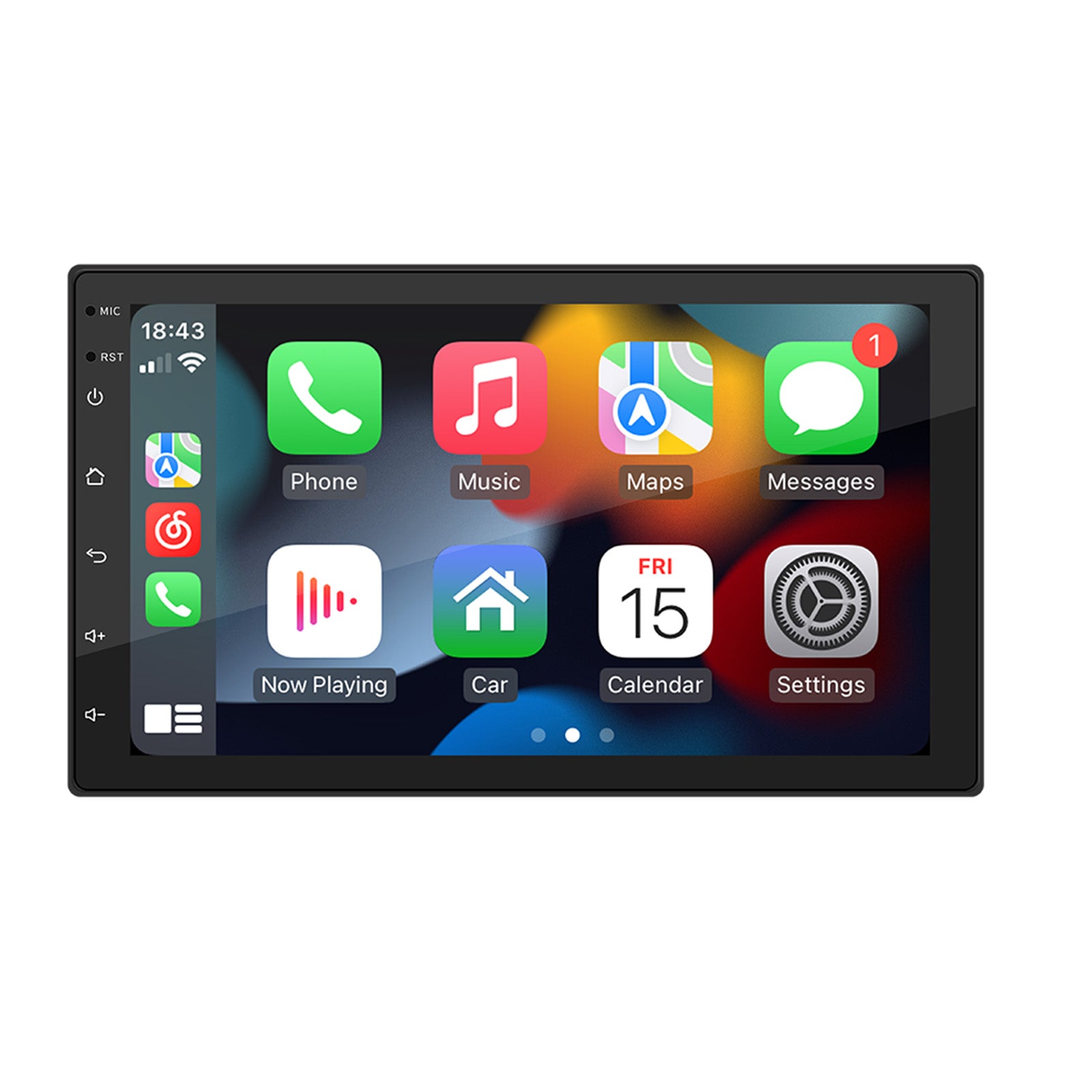 7 Android 10 GPS WiFi Bluetooth Car Stéréo MP5 Lecteur Carplay + 4 Caméra LED