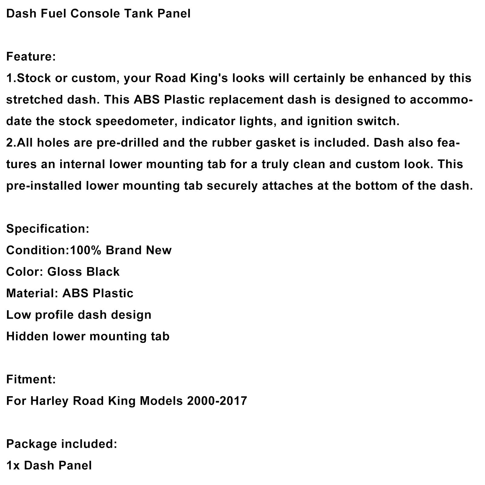 Road King 2000-2017 Panel de tanque de combustible