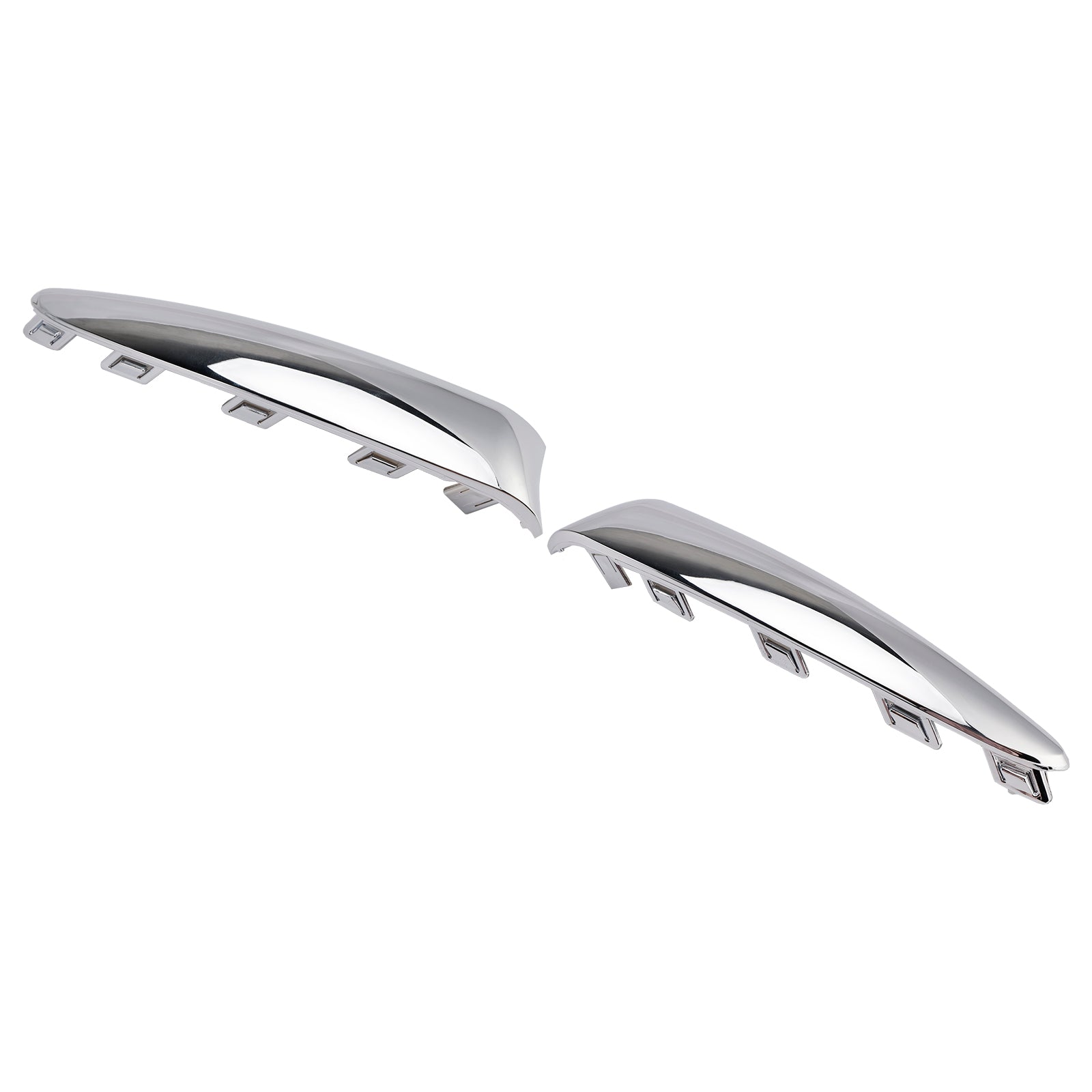 Listwy zderzaka przedniego lewego i prawego chromowane do Fiata 500 Lounge (sierpień 2015 - 2020).