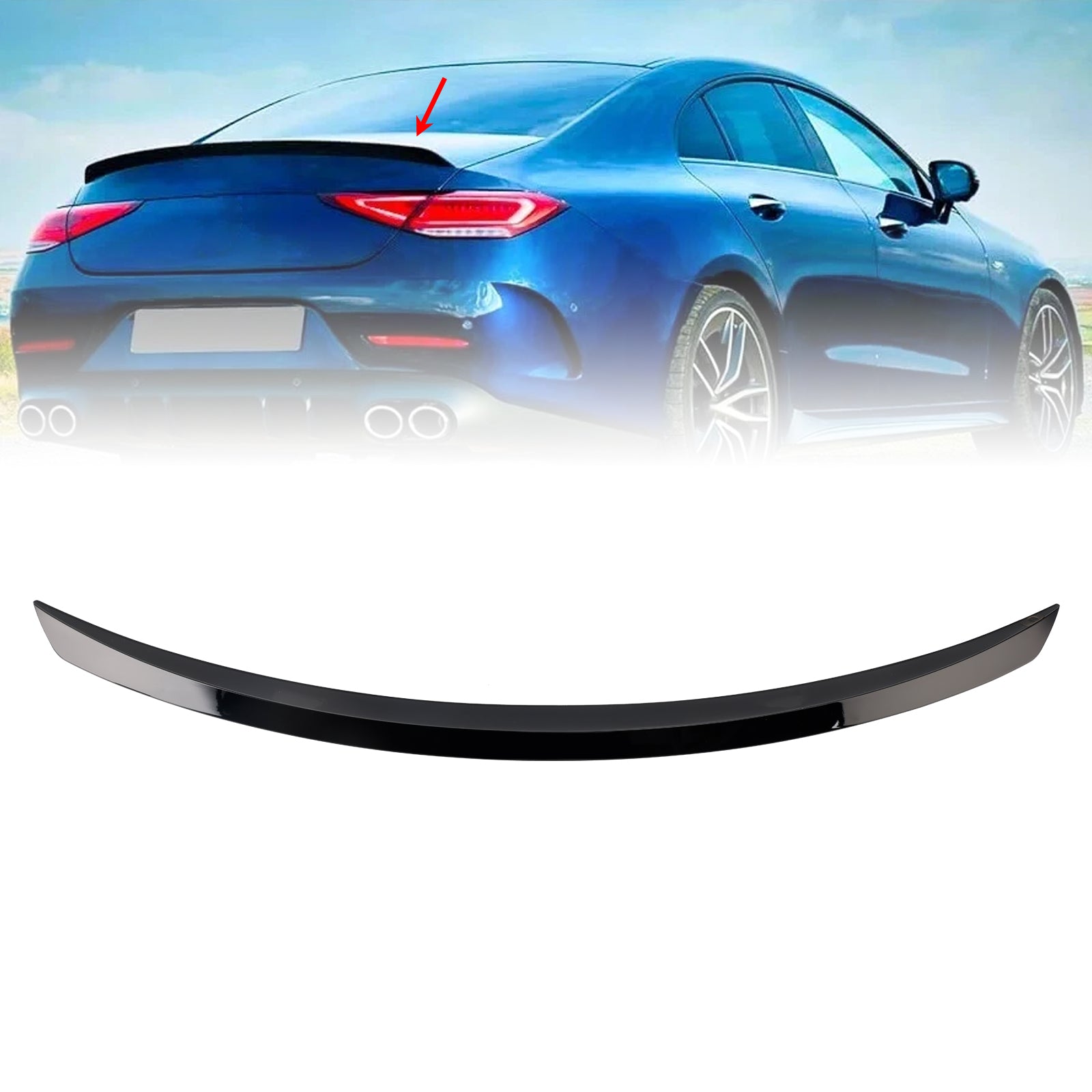Aileron de coffre arrière noir brillant pour Mercedes-Benz Classe CLS W257 C257 2018-2023