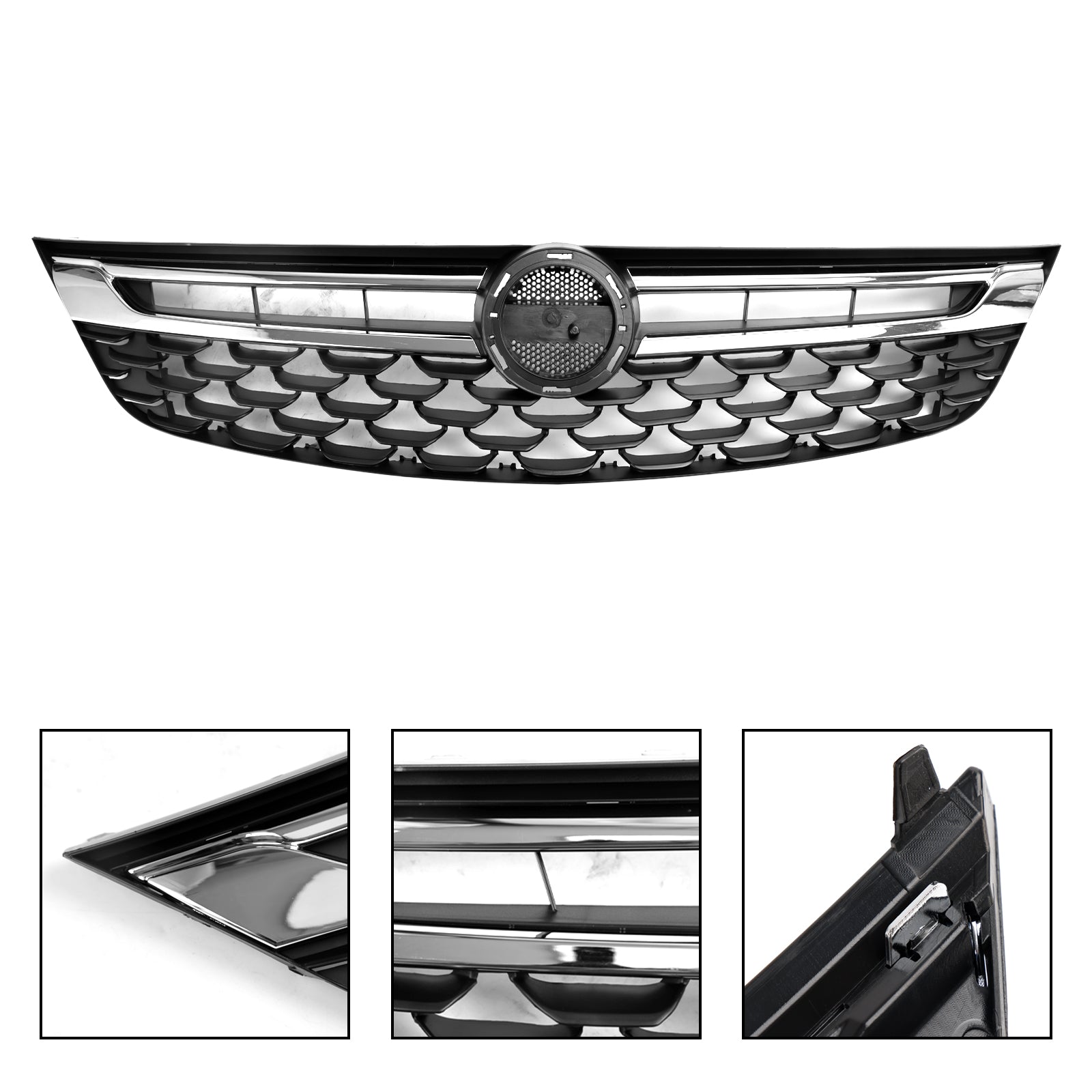 Black Chrome Front Bumper Grill Grille pour Opel Astra K 2015-2019 Facelift