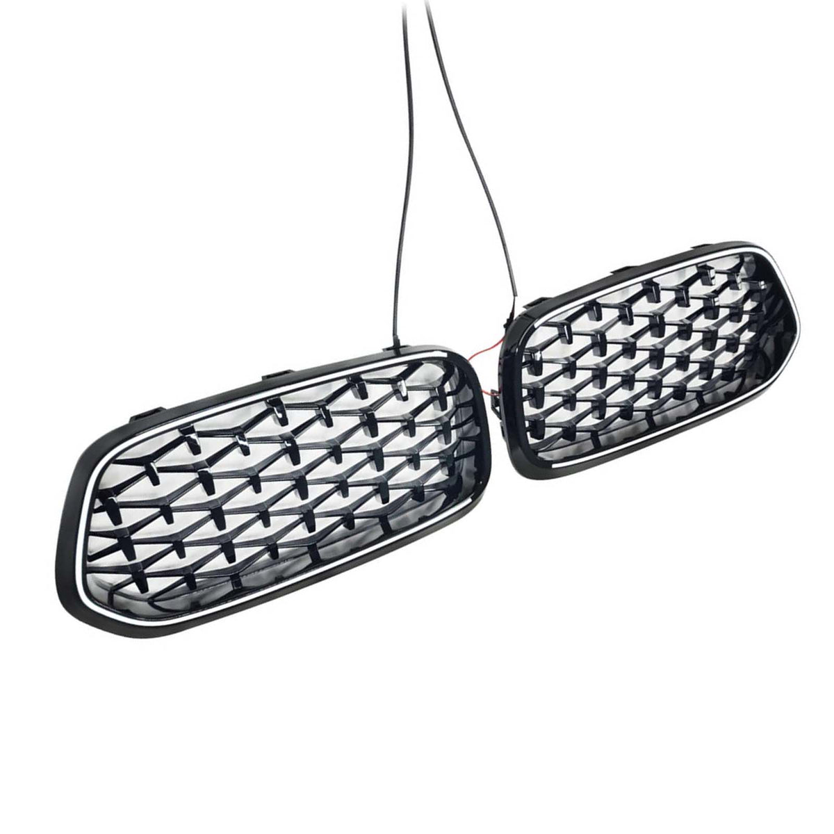Black Front Bumper Grill Grille Pour BMW X2 Series F39 2018-2023 Diamond