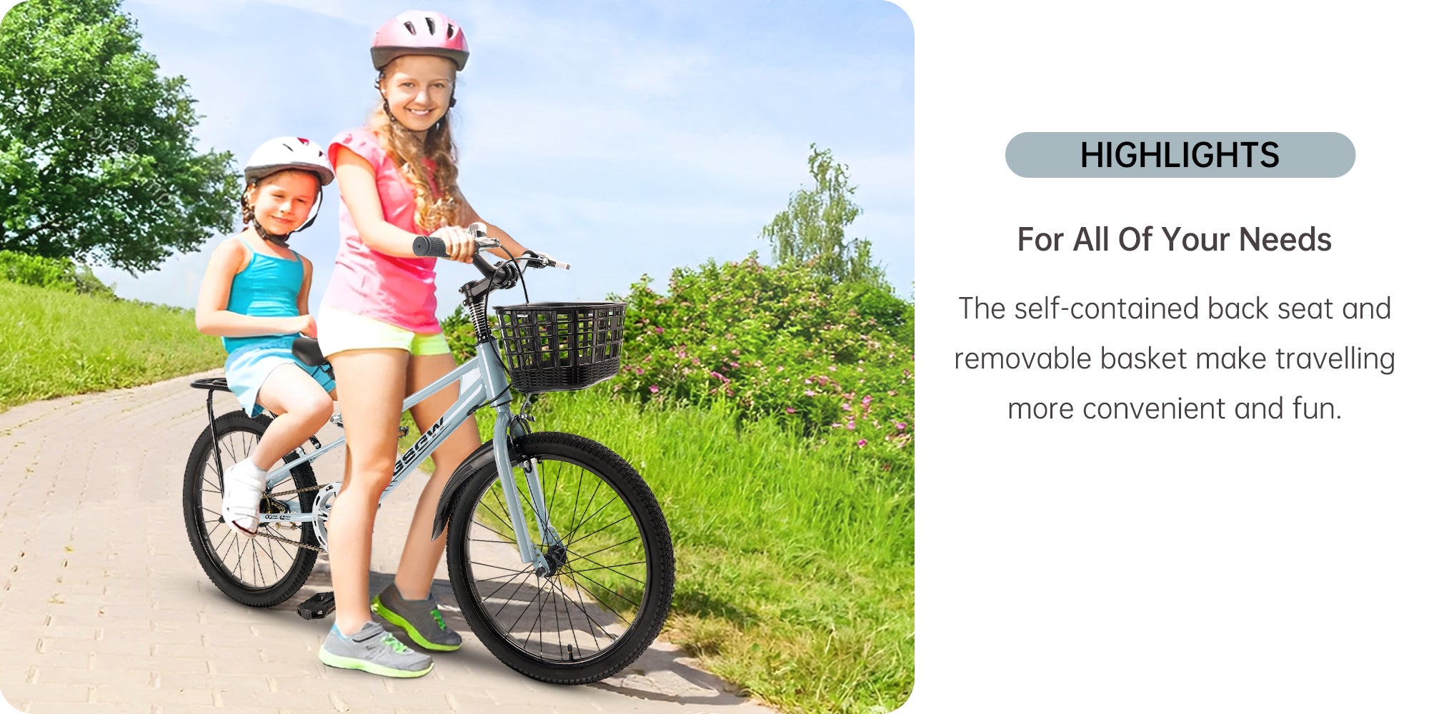 20 tuuman lapsipyörä tyttö/poikakori (8-12-vuotias)