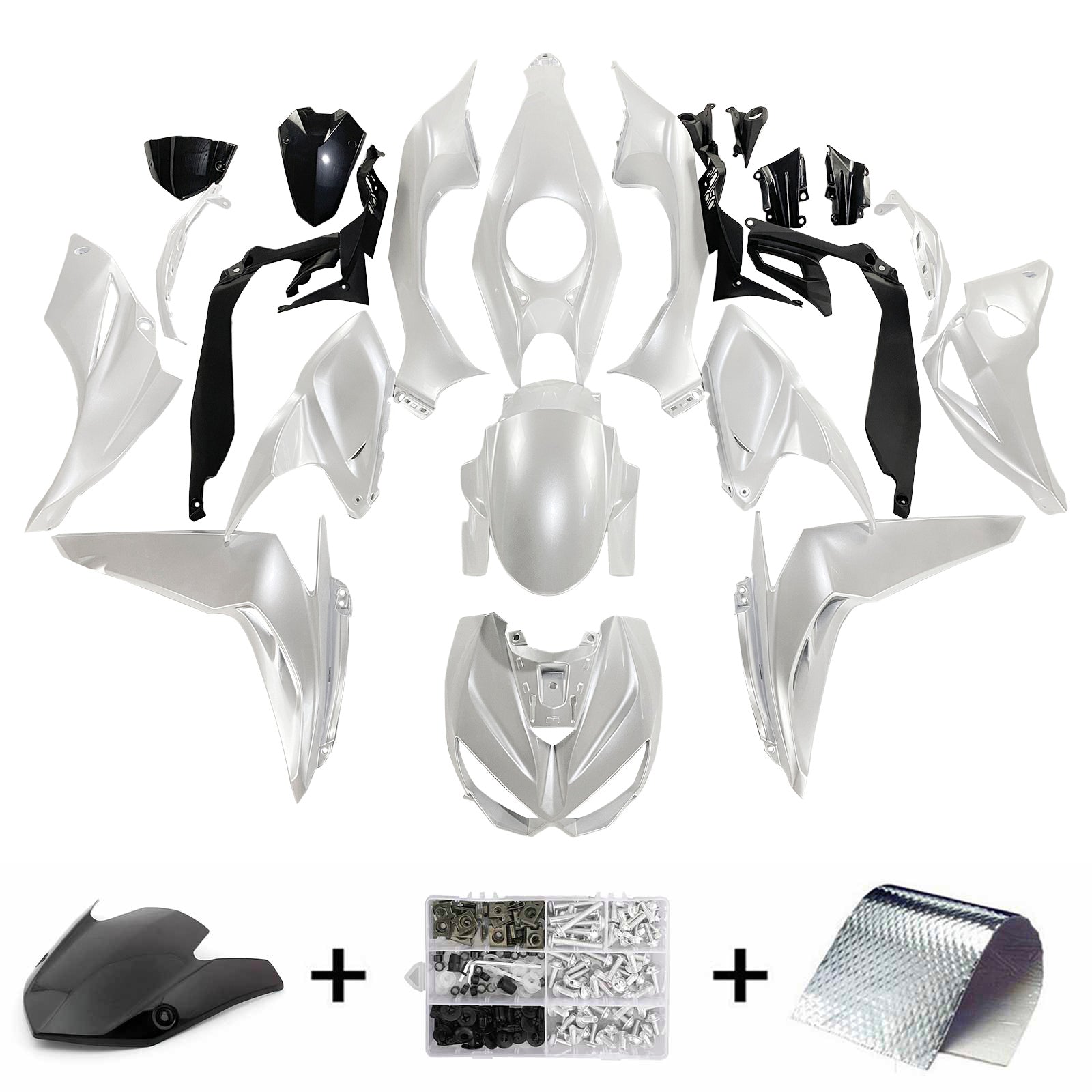Kit de carénage en plastique ABS injecté compatible avec Kawasaki Z1000 2014-2017