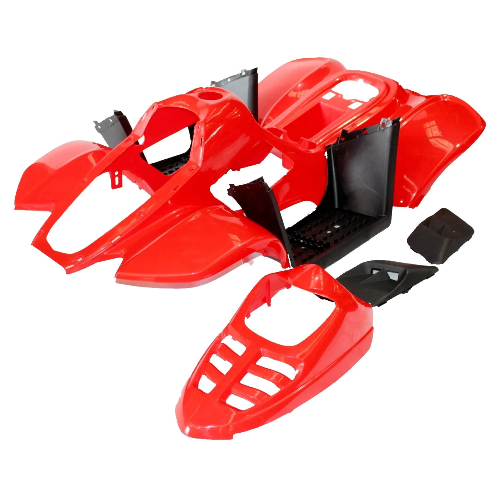 Kit carenatura e parafango in plastica per dinosauro 50cc 70cc 110cc ATV fuoristrada quad rosso