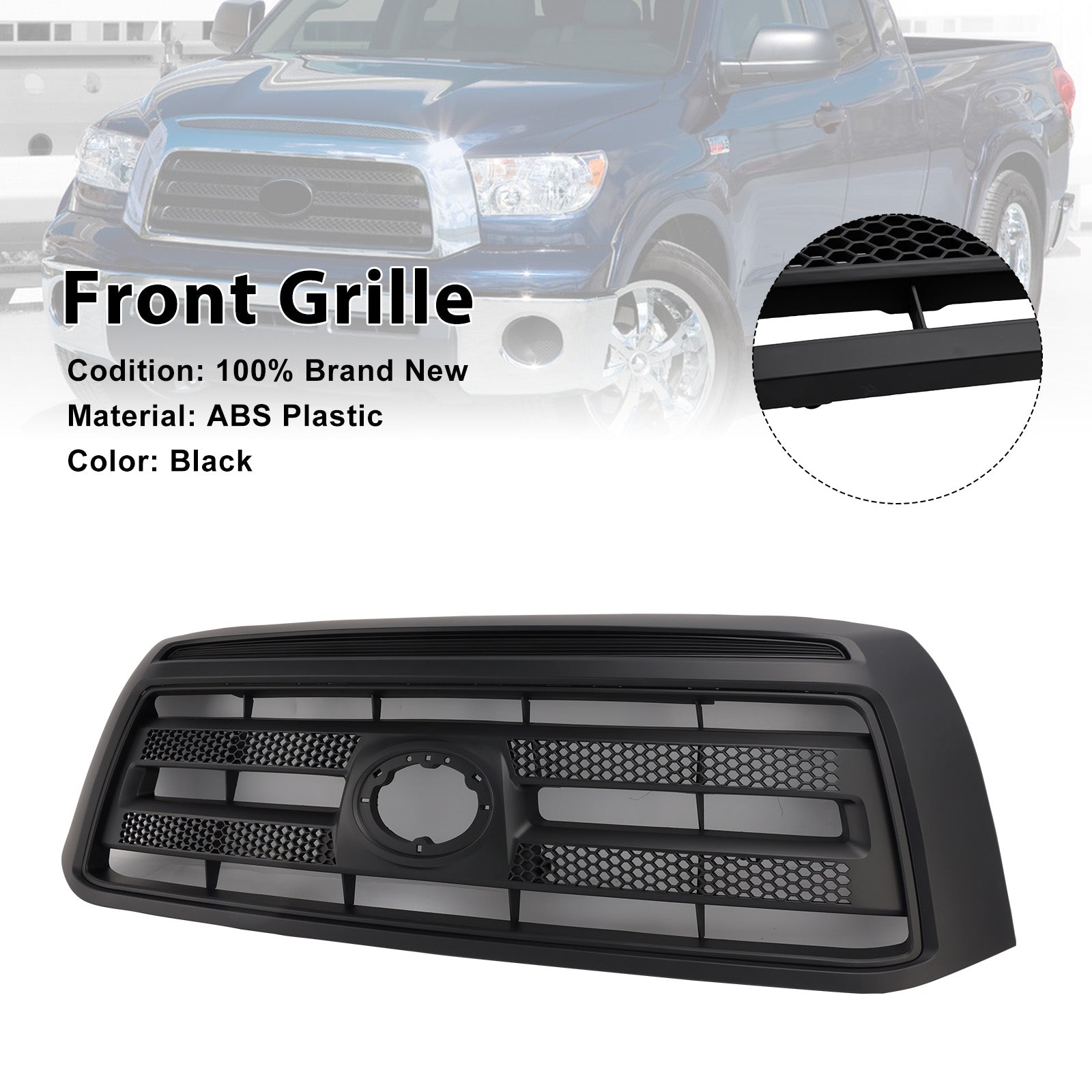 Matzwarte voorbumpergrille voor Toyota Tundra 2006-2009