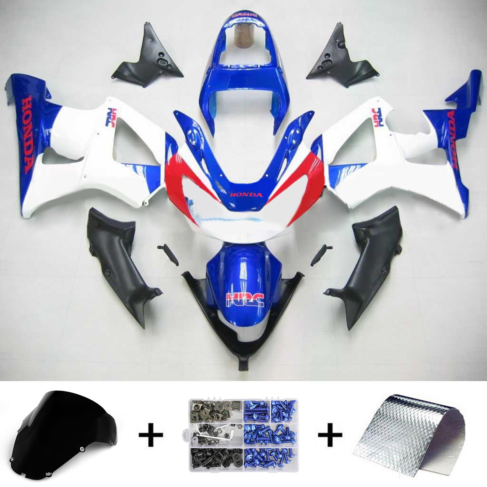 2000-2001 Honda CBR929RR Kit de carenado de carrocería de inyección de plástico ABS