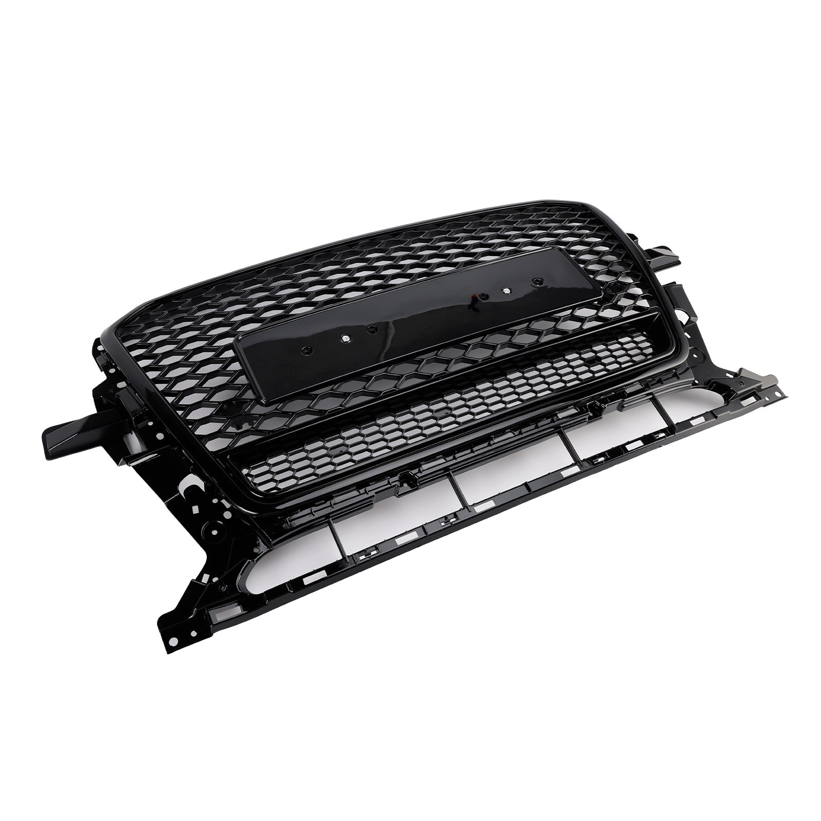 Grille de pare-chocs avant en nid d'abeille noir brillant pour Audi Q5 2013-2017