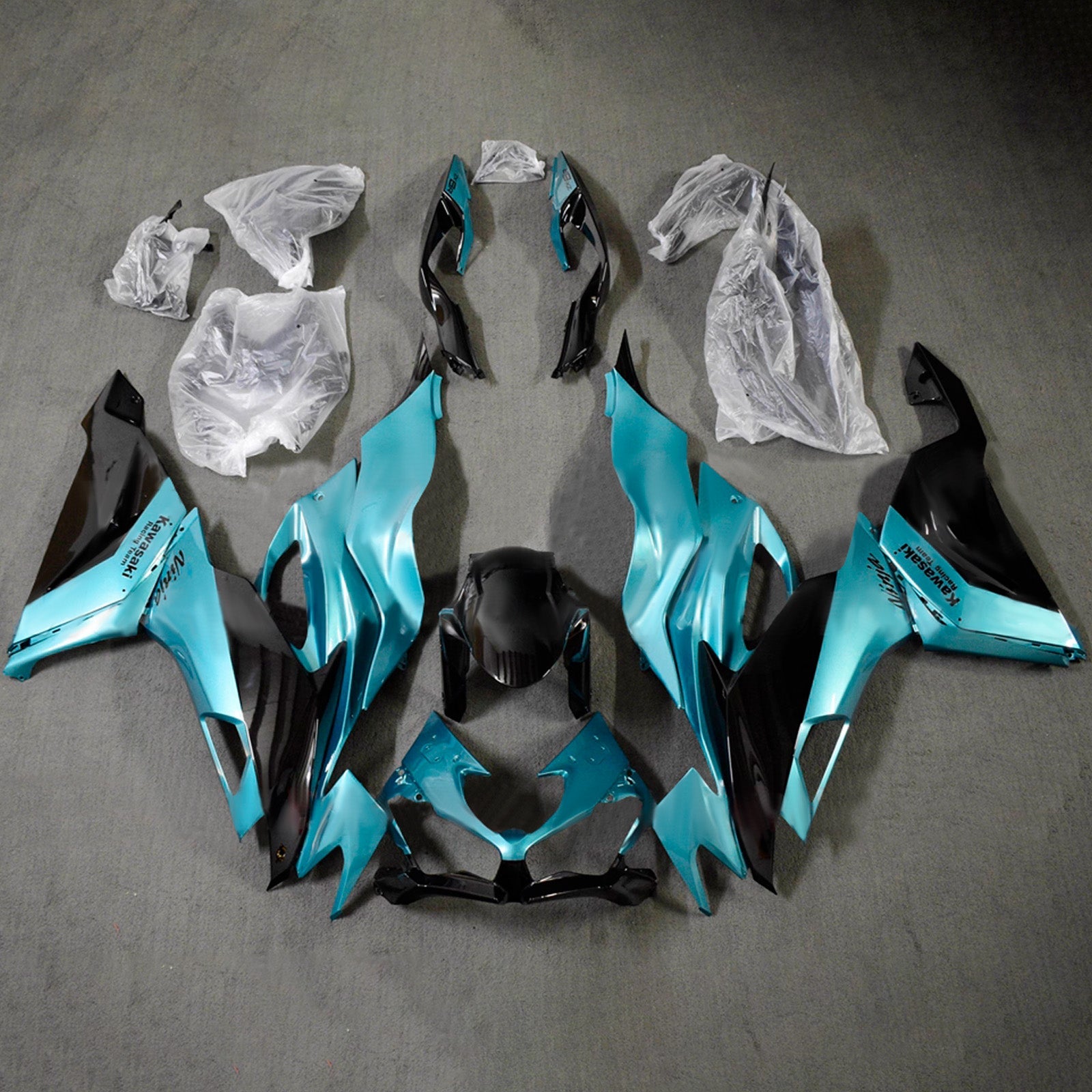 Kit de carénage injecté en plastique ABS compatible avec Kawasaki ZX6R 2019-2023