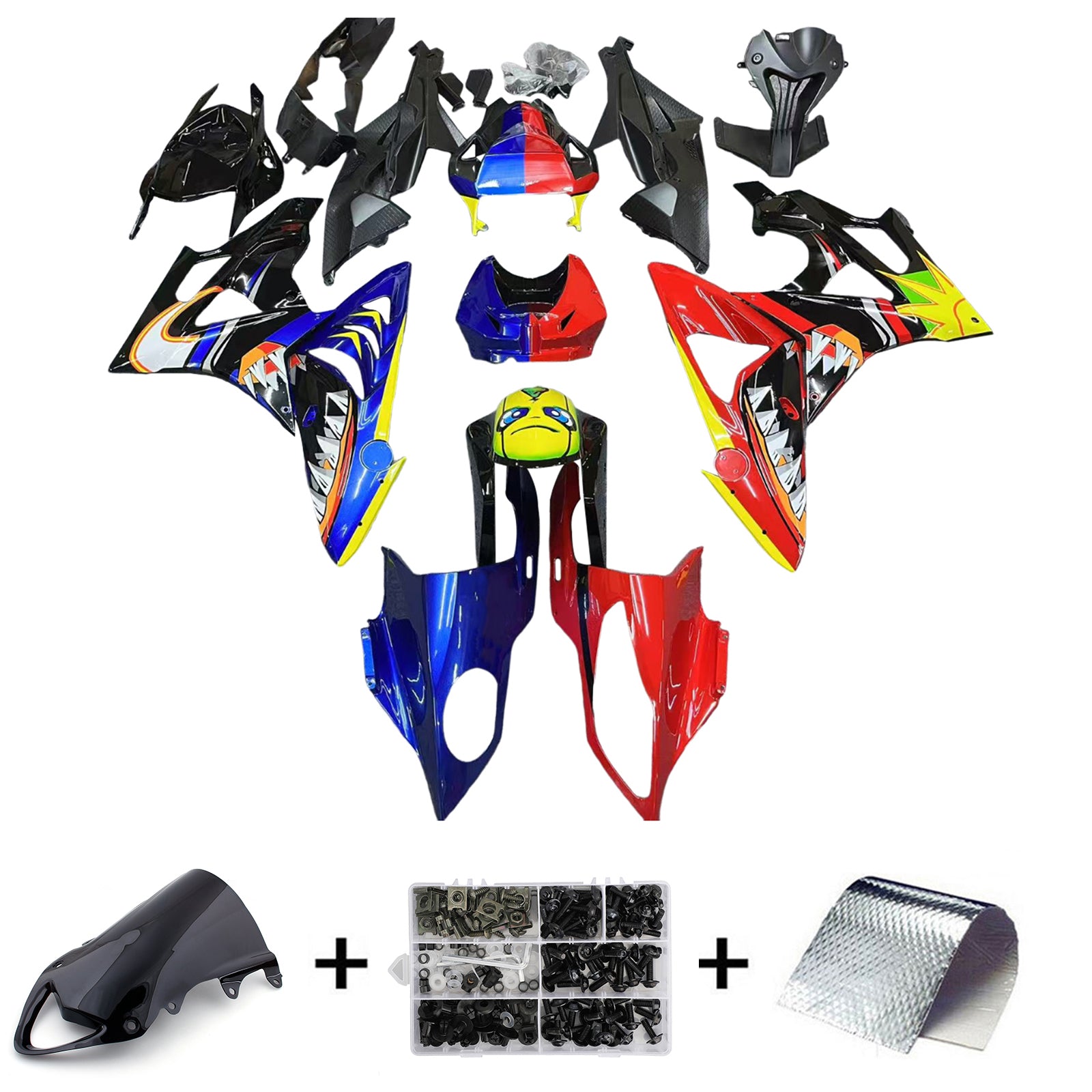 Kit de carénage à injection en plastique ABS pour BMW S1000RR 2009-2014