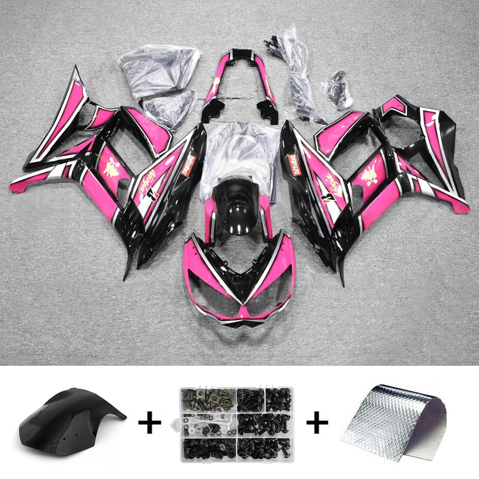 Kit de carénage injecté en plastique ABS compatible avec Kawasaki Z1000SX 2010-2015