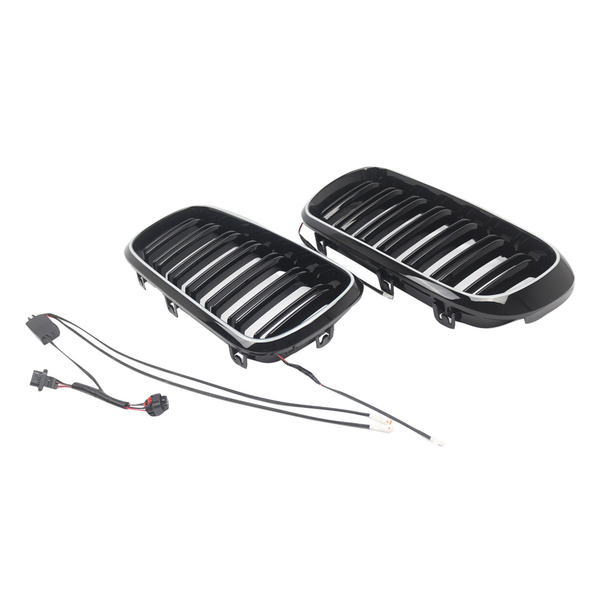 Double Slat Front Bumper Kidney Grille Pour BMW X5/X6 F15 F16 2013-2018