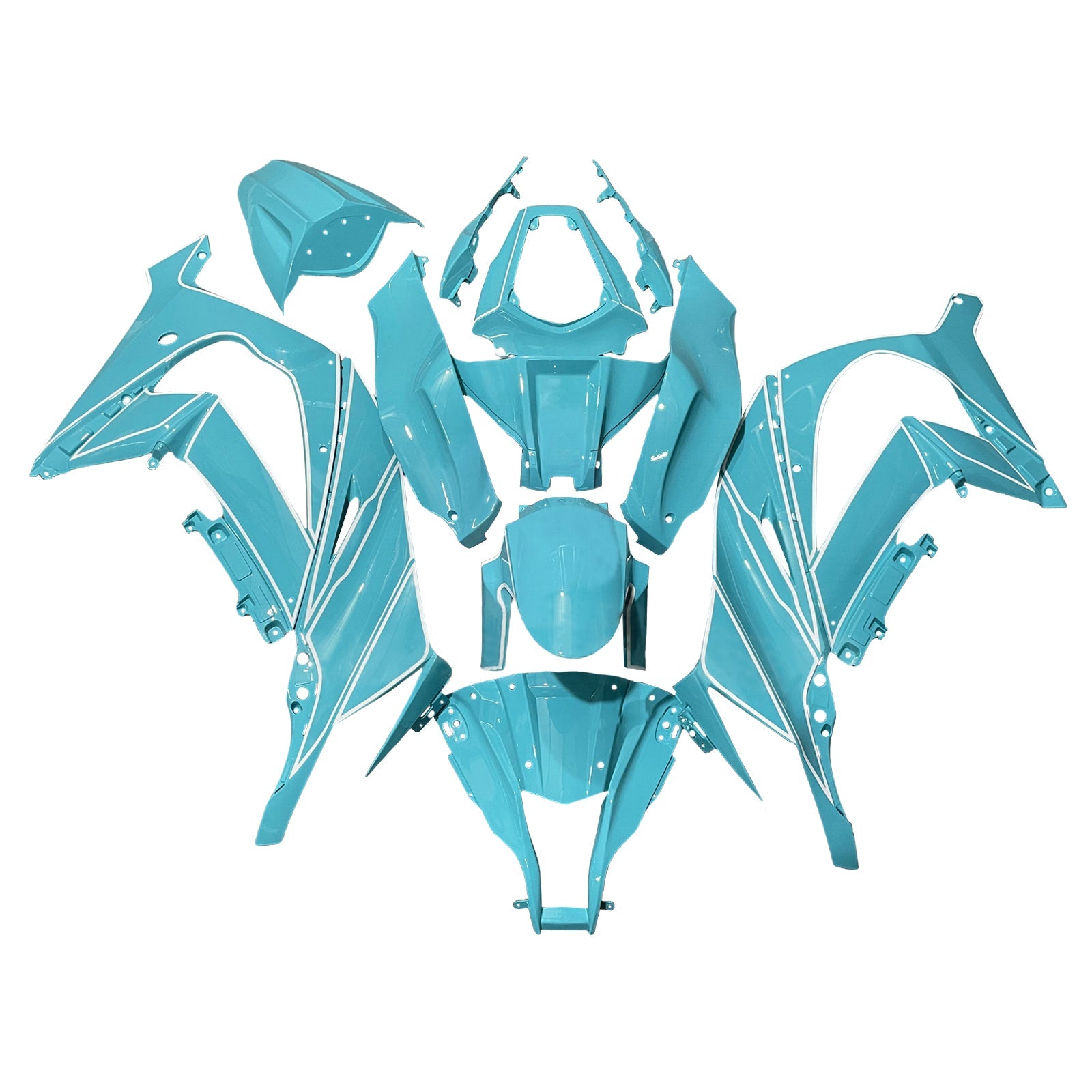 Kit de carenado de inyección, cuerpo de plástico ABS para Kawasaki ZX10R 2011-2015