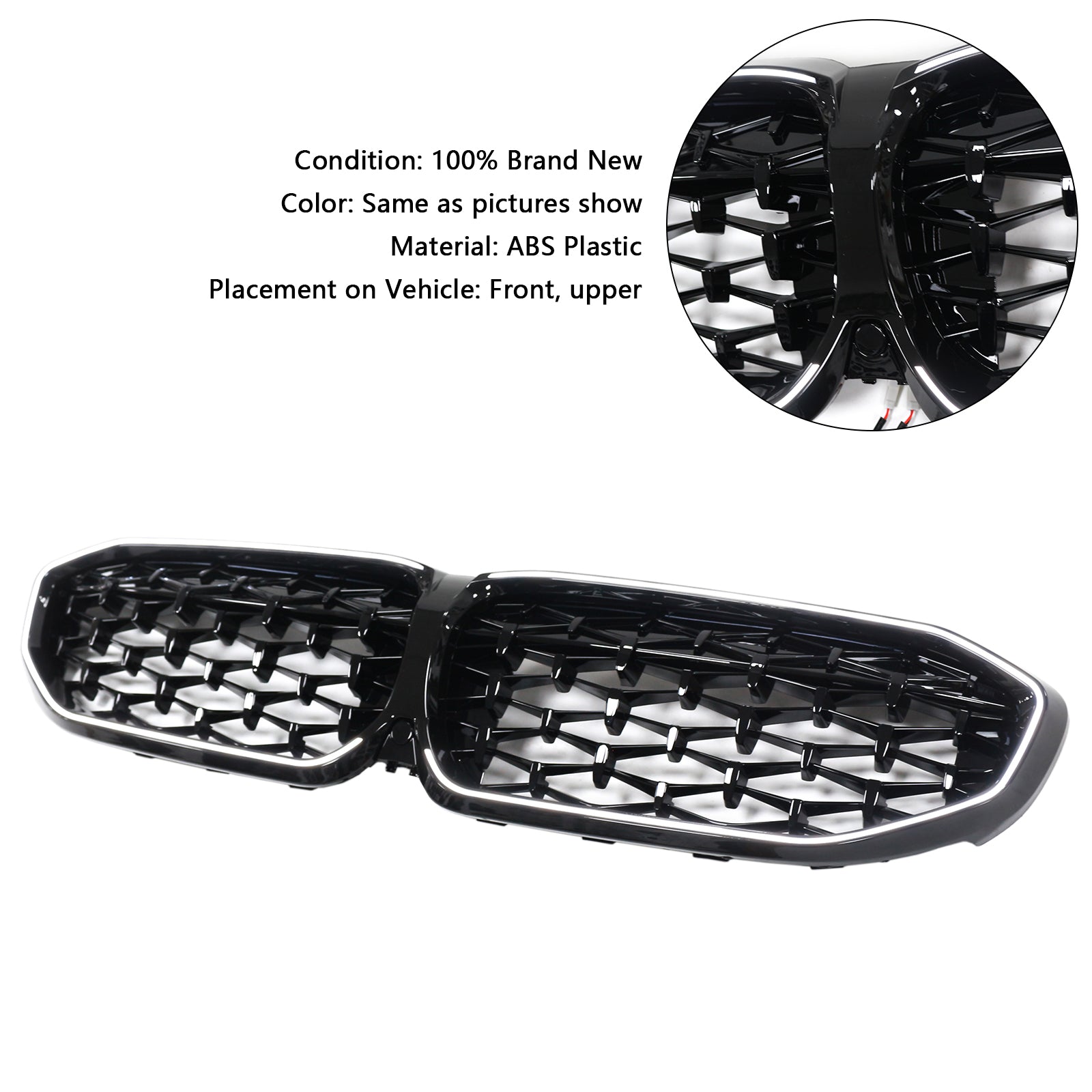 Grille de calandre Diamond Kidney pour BMW Série 3 G20 2019-2022 51138072085