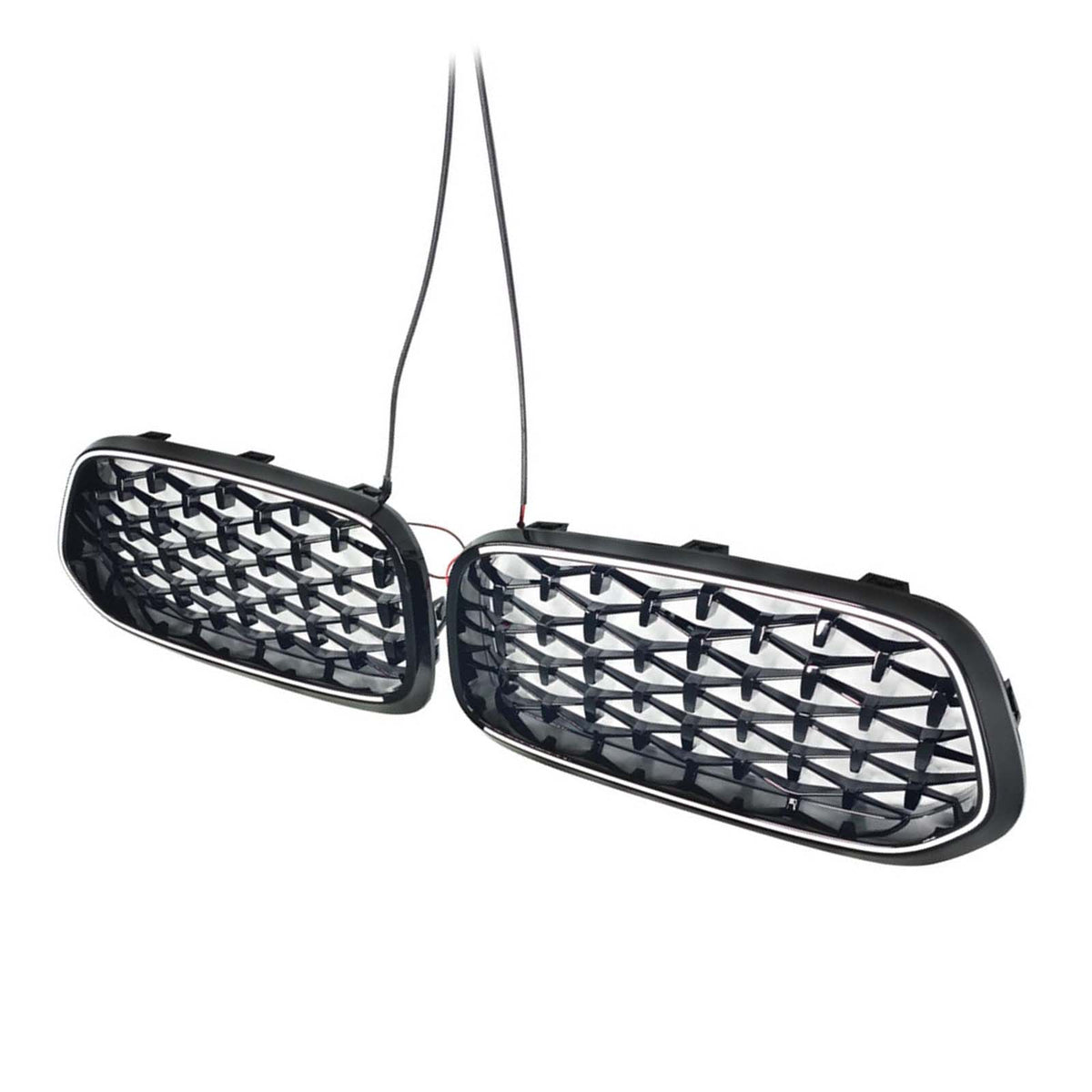 Black Front Bumper Grill Grille Pour BMW X2 Series F39 2018-2023 Diamond