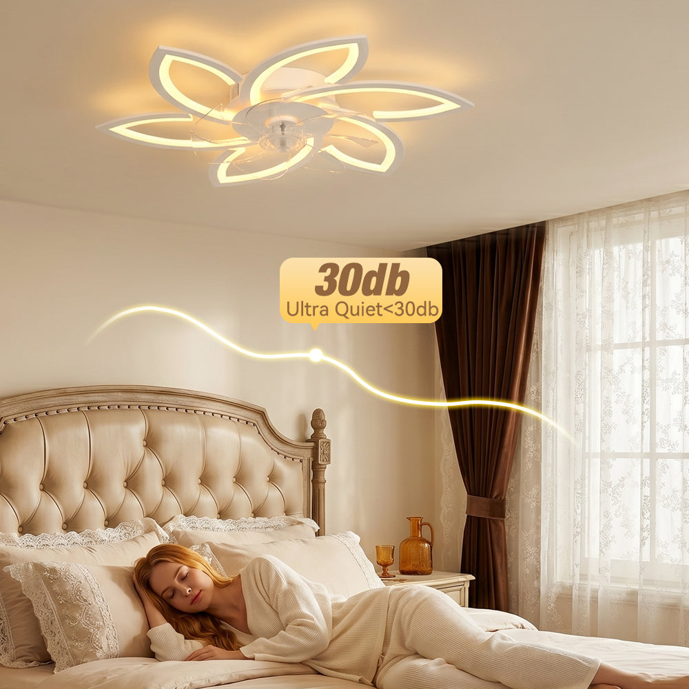 Silencioso Ventilador de techo con LED con iluminación y mando a distancia