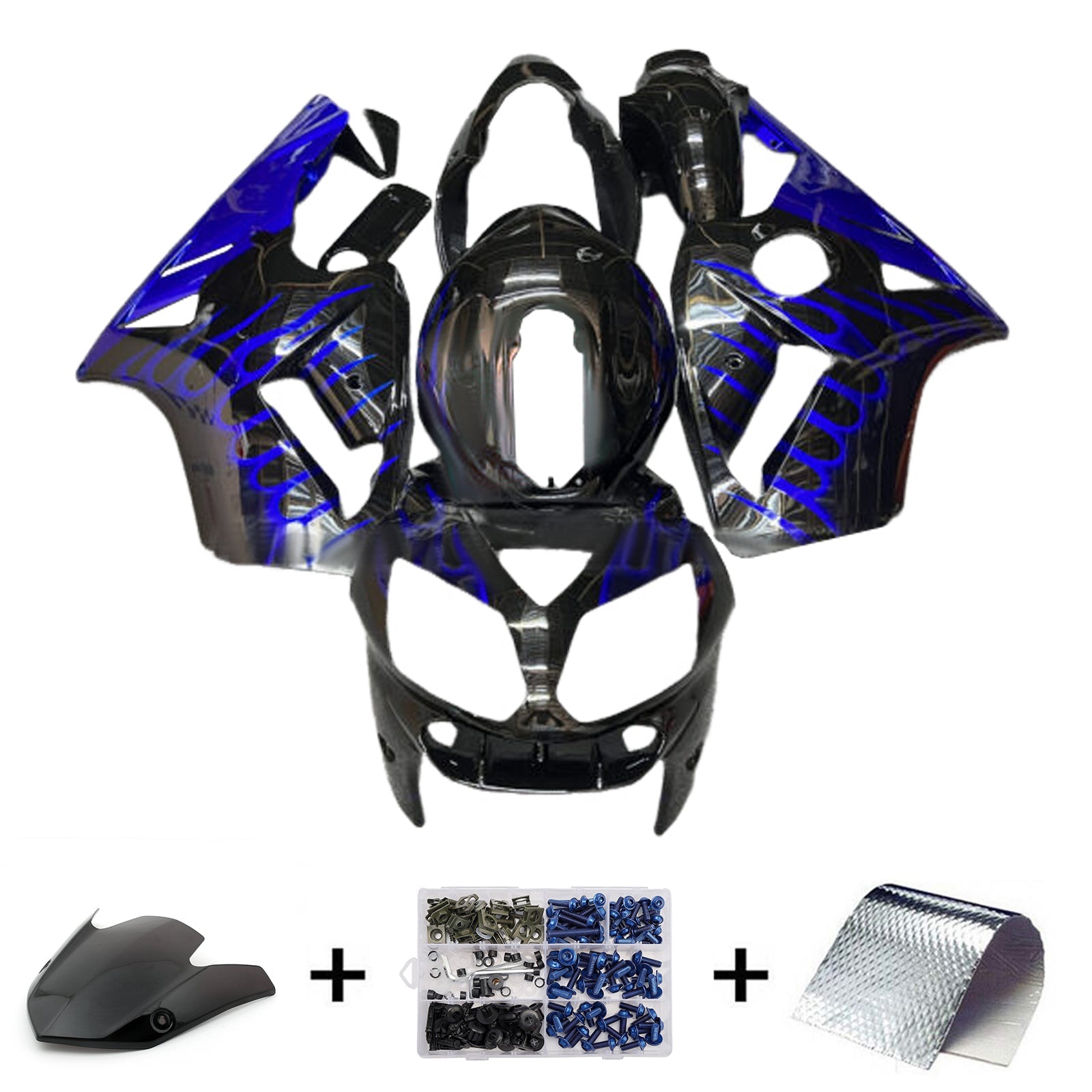 Kit de carénage par injection, carrosserie en plastique ABS pour Kawasaki ZX12R 2002-2005
