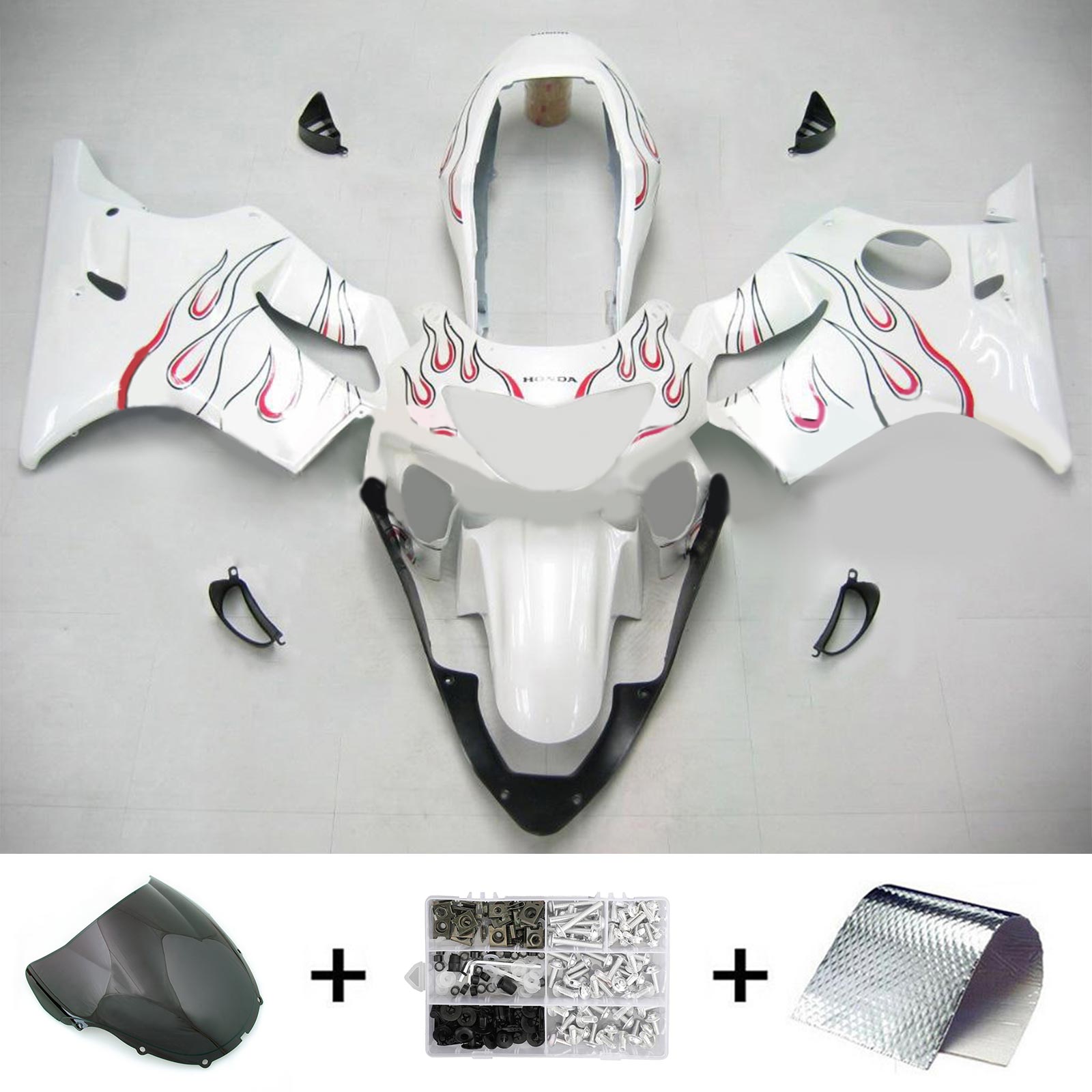 1999-2000 Honda CBR600F4 Kit de carénage injection de carrosserie en plastique Abs