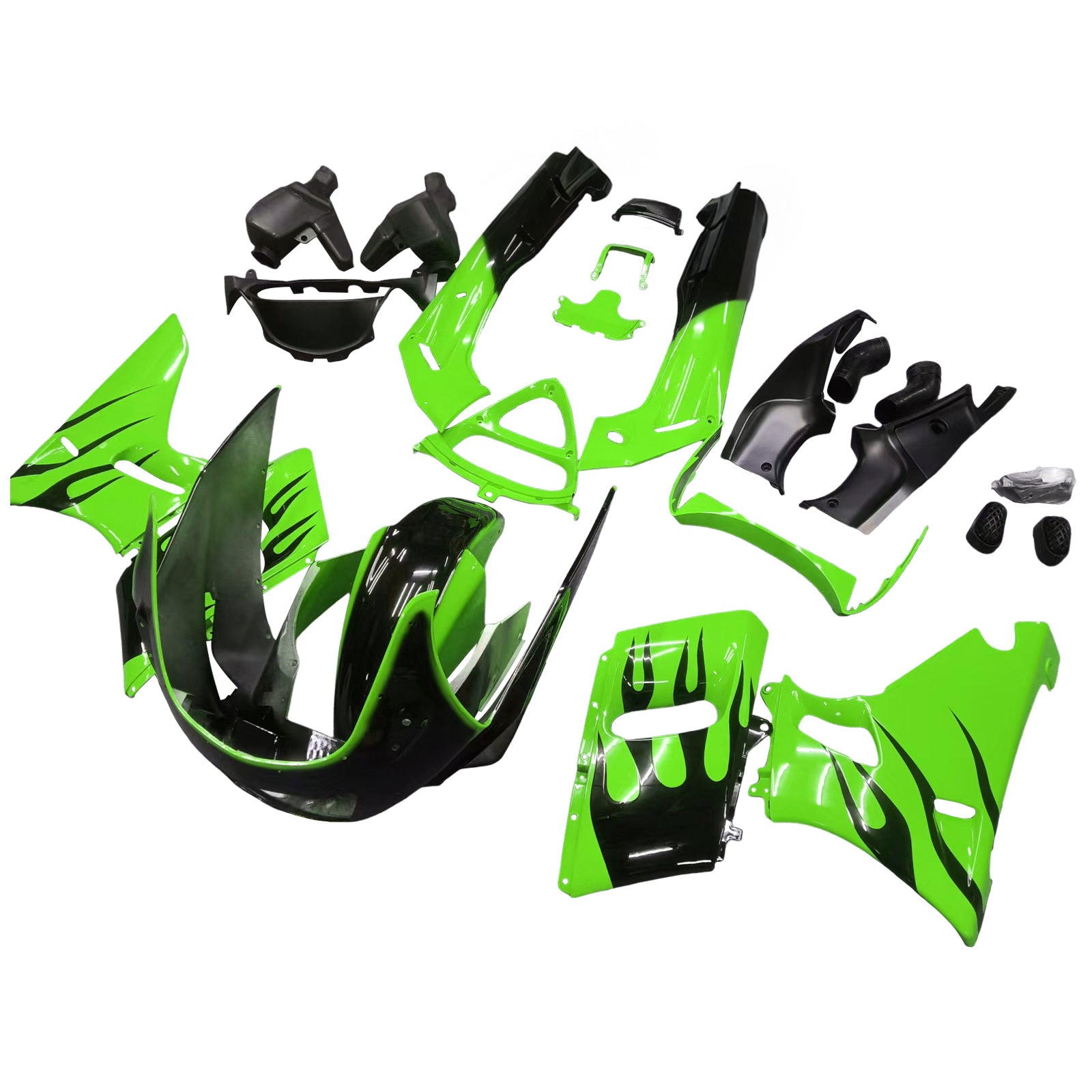 Kit de carénage en plastique ABS injecté compatible avec Kawasaki ZZR400 1993-2007 ZZR600 1998-2003