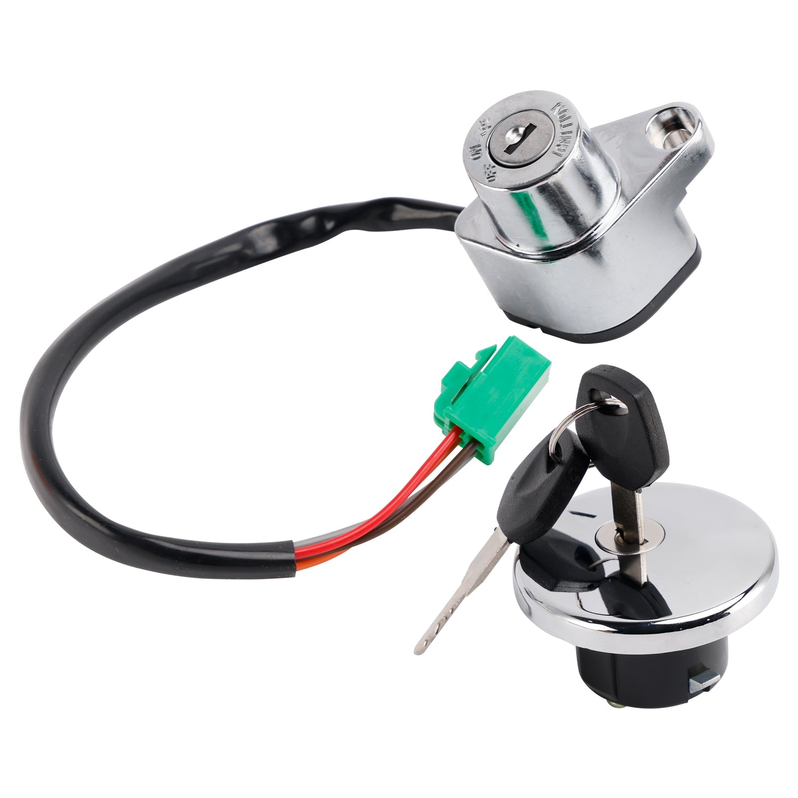 Ensemble de verrouillage du bouchon de réservoir d'essence et du contacteur à clé pour Suzuki Savage 650 Boulevard S40 86-19