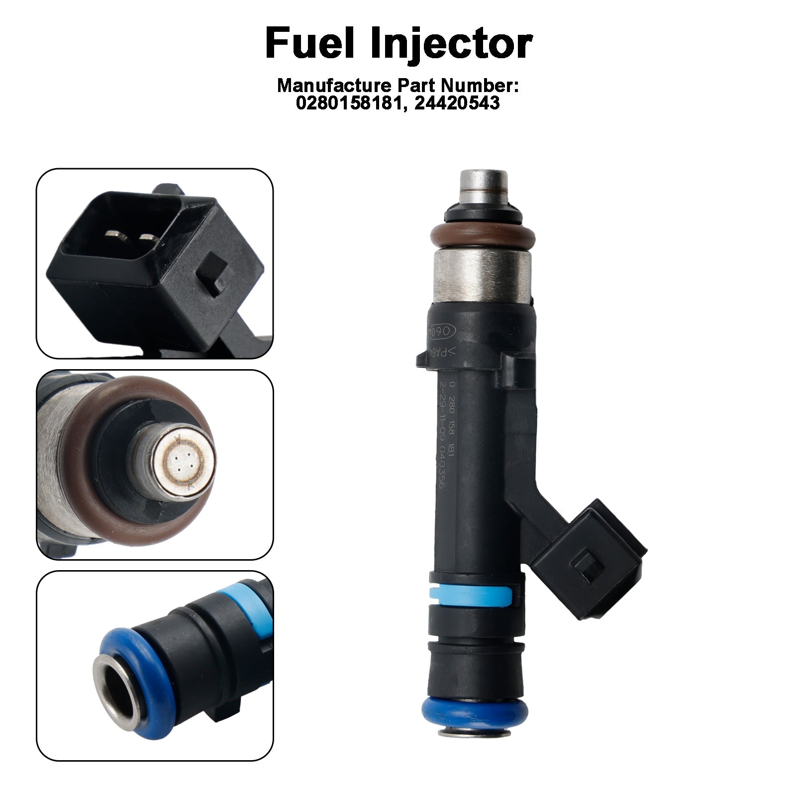 1 PIÈCES INJECTEUR DE CARBURANT POUR MOTEUR À ESSENCE 24420543 POUR VAUXHALL 1.0 1.2 1.4 0280158181