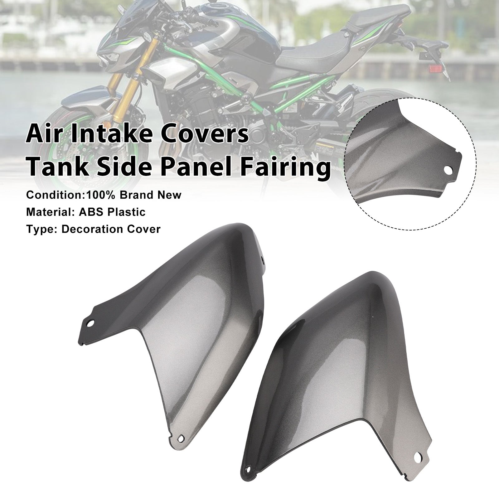 Caches d'admission d'air, carénage latéral du réservoir pour Kawasaki Z900 2025-2026