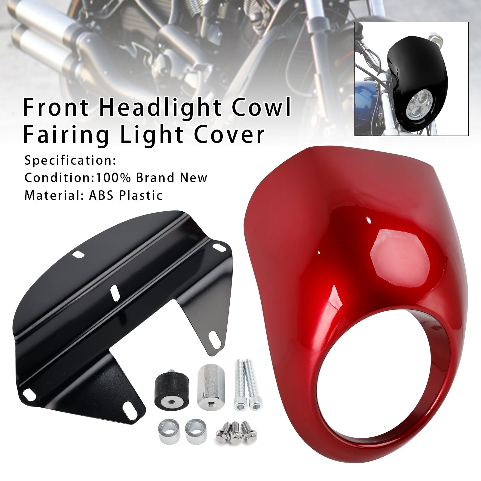 Cache de phare pour Sportster Dyna XL 883 1200 FX (à partir de 1973)
