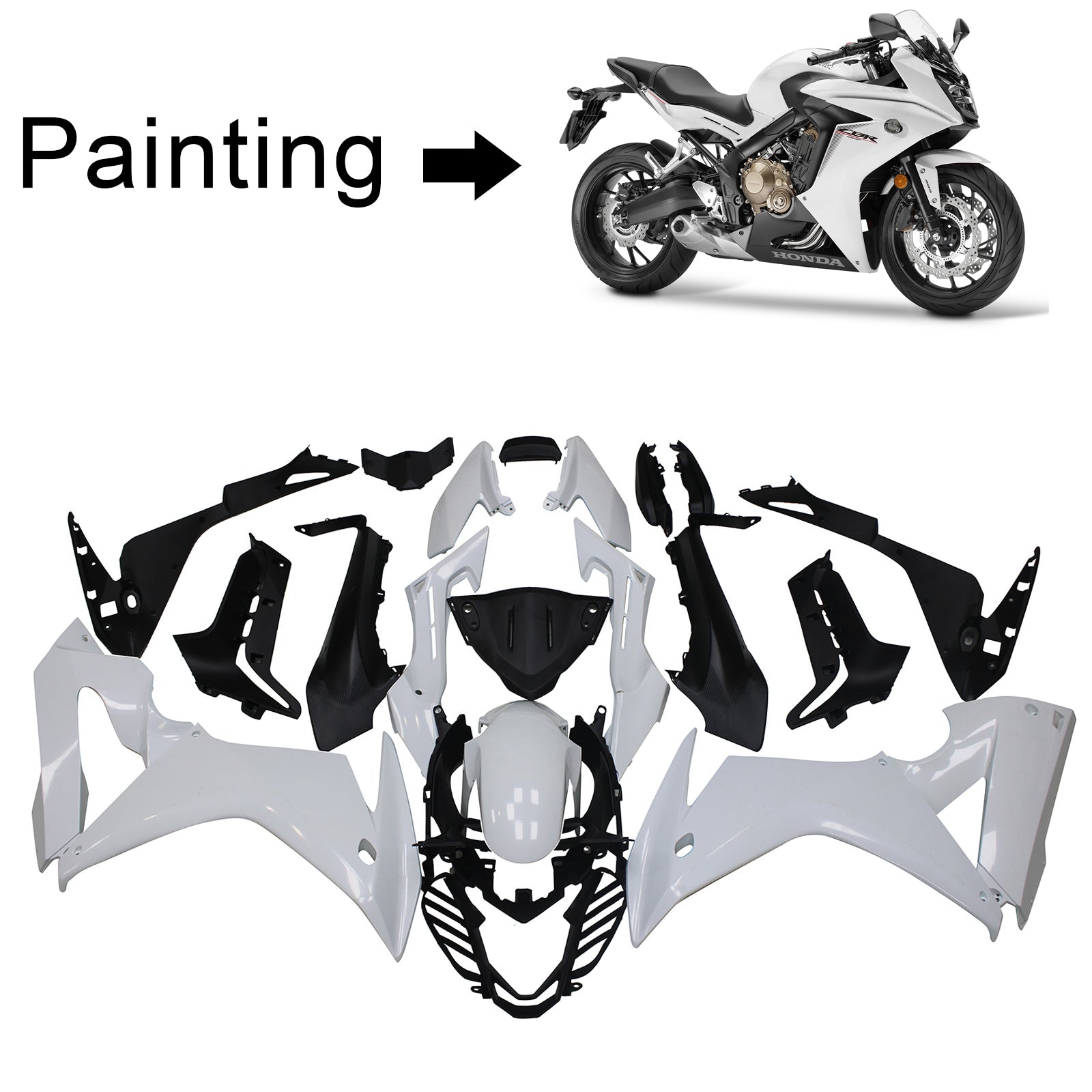 2014-2016 Honda CBR650F Kit de carénage d'injection carrosserie plastique ABS