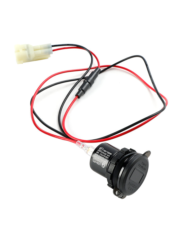 Kawasaki Versys 650 2022-2024 Cargador Montaje Rápido 12V USB + Toma Tipo C