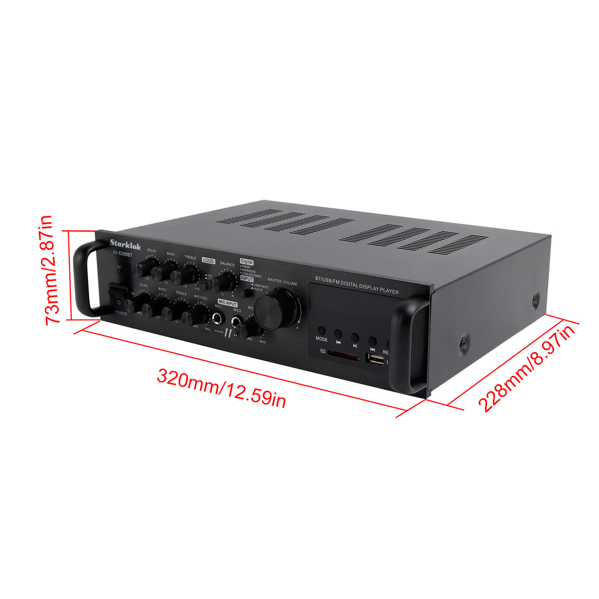 Amplificateur 5 canaux 2500 W HiFi Stéréo AV Surround SD FM Home Cinéma