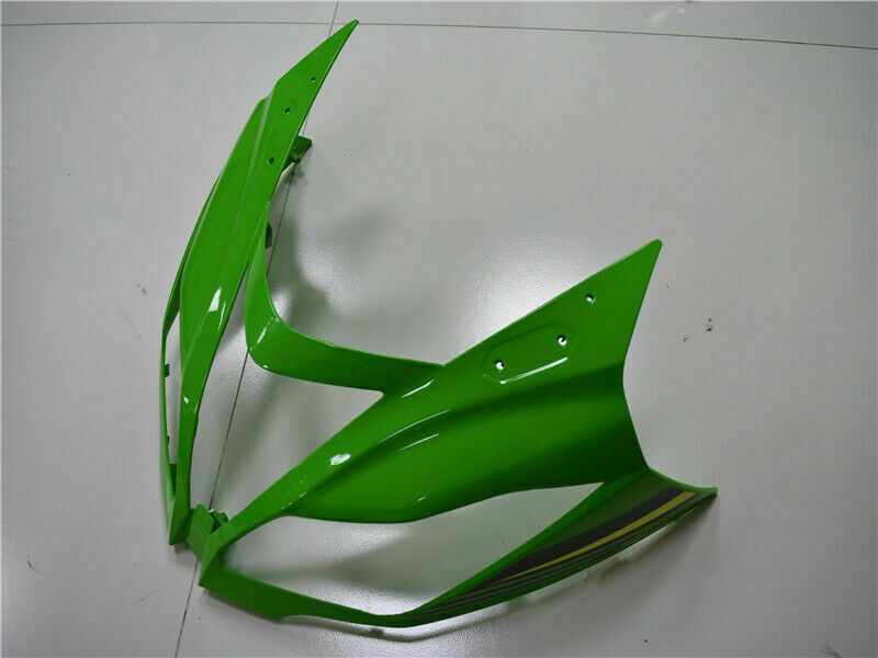 Kit de carénage en plastique moulé par injection vert et noir avec kit de vis pour Kawasaki ZX-6R 2013-2018