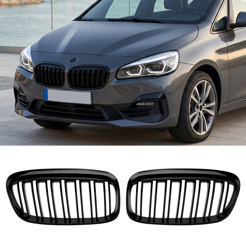 Glanzend zwart frontrooster voor BMW 2-serie Gran Tourer F45 F46 2015-2018