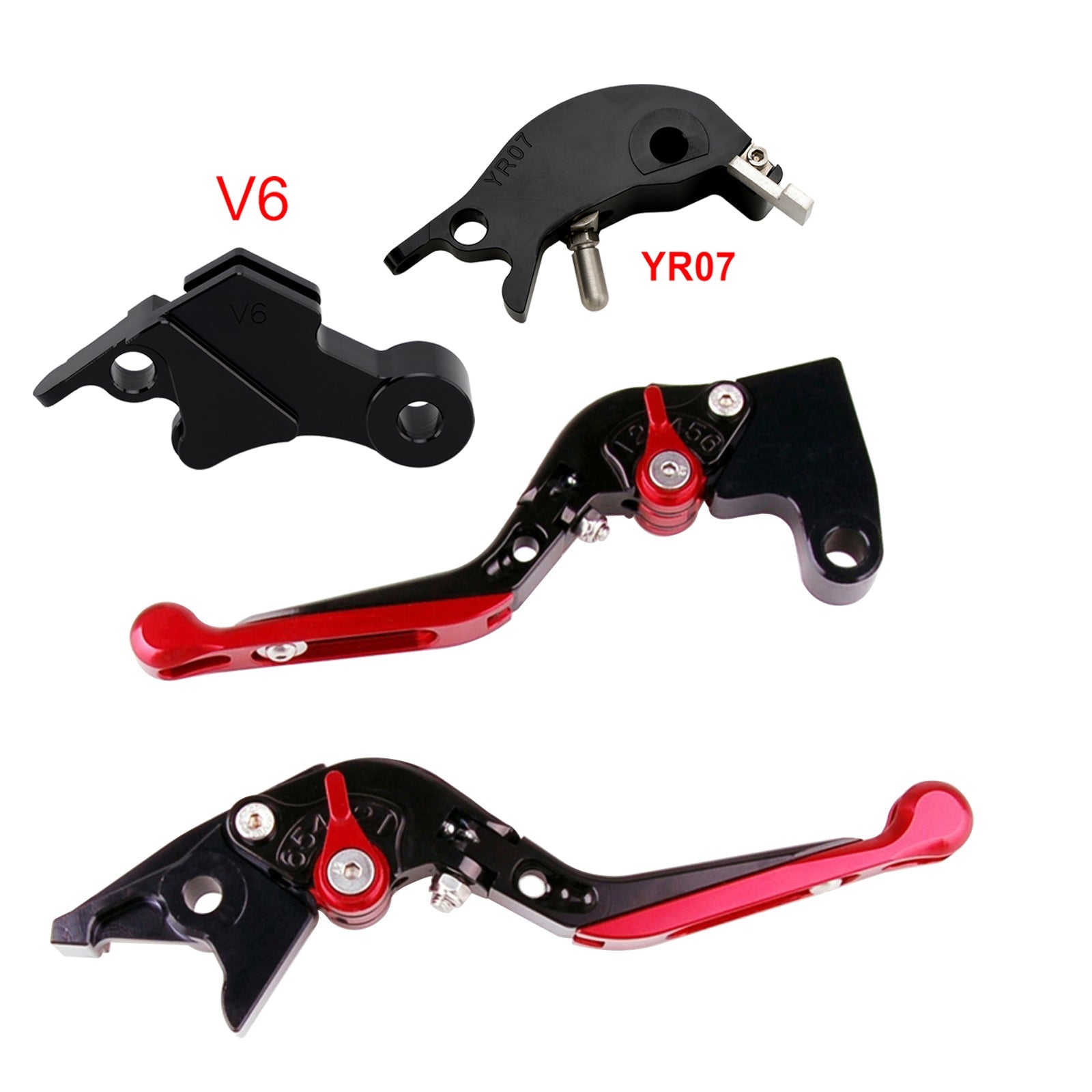 Levier de frein et d'embrayage réglable compatible avec YAMAHA XSR900 XSR900GP MT-09 MT-09SP 24-25