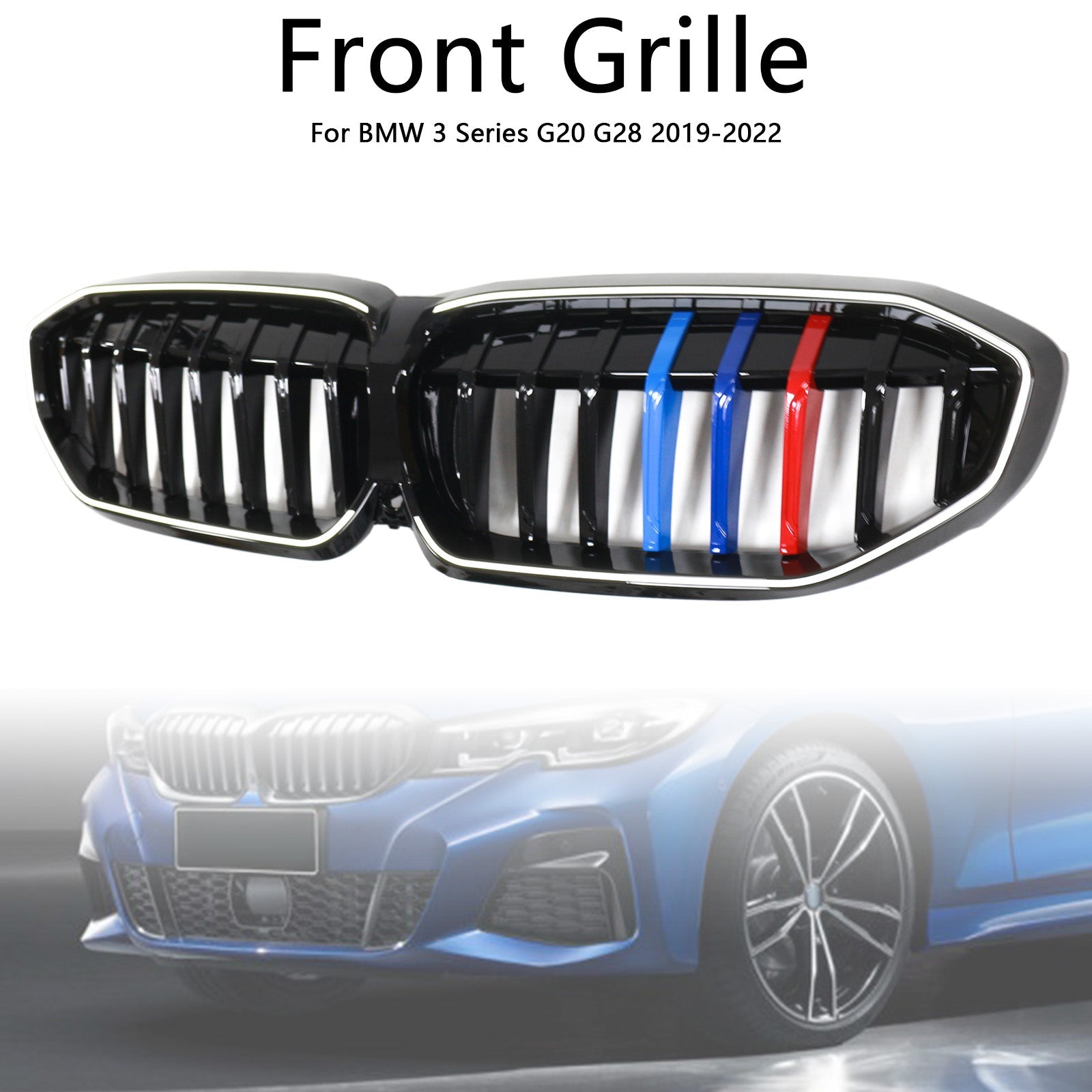 Calandre noire de style M pour BMW Série 3 G20 2019-2022 51138072085